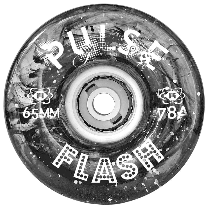 Atom Pulse Flash LED Wheels 78A - Pack of 4 | High-Performance Light-Up Skateboard Wheels for Night Riding & Urban Commuting