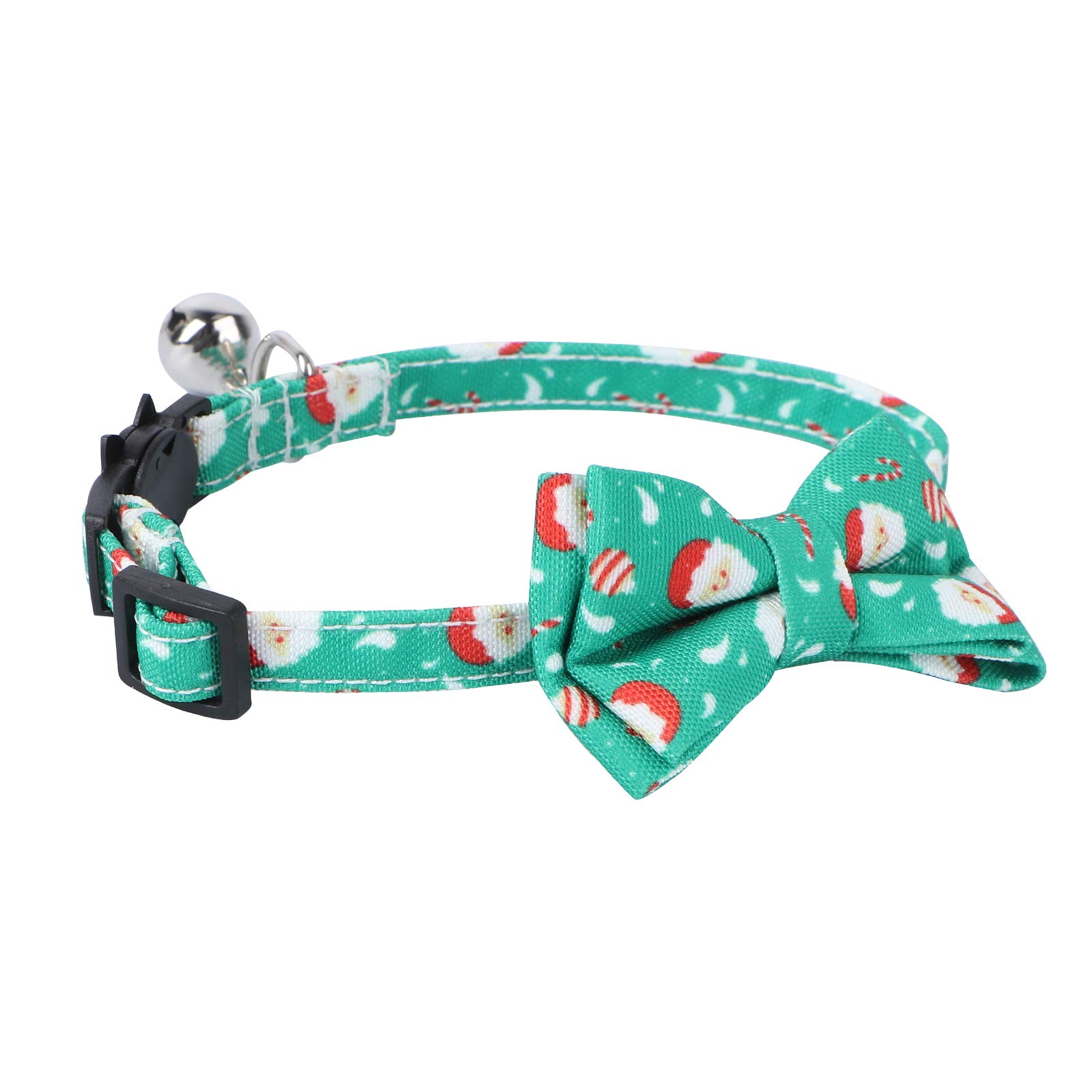 Festive Santa Cat Collar with Jingle Bells - Christmas Pet Costume for Parties & Cosplay