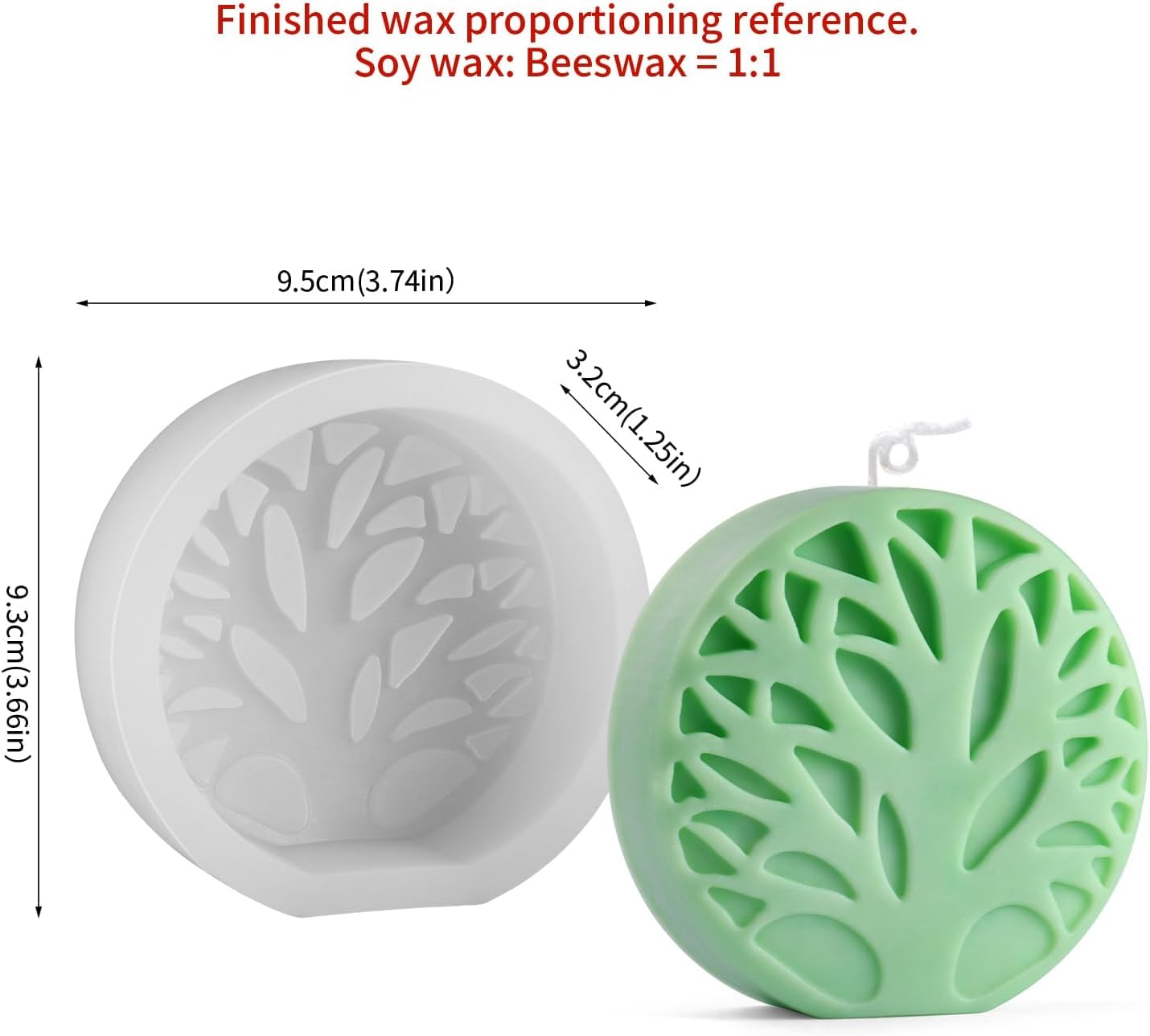 Tree of Life Candle Silicone Molds - 3D DIY Candle Making Kit for Aromatherapy, Handmade Soap & Wax Melts - Resin Soap Mold for Home Decor, Gifts & Crafting - Perfect for Relaxation, Spa & Meditation Spaces