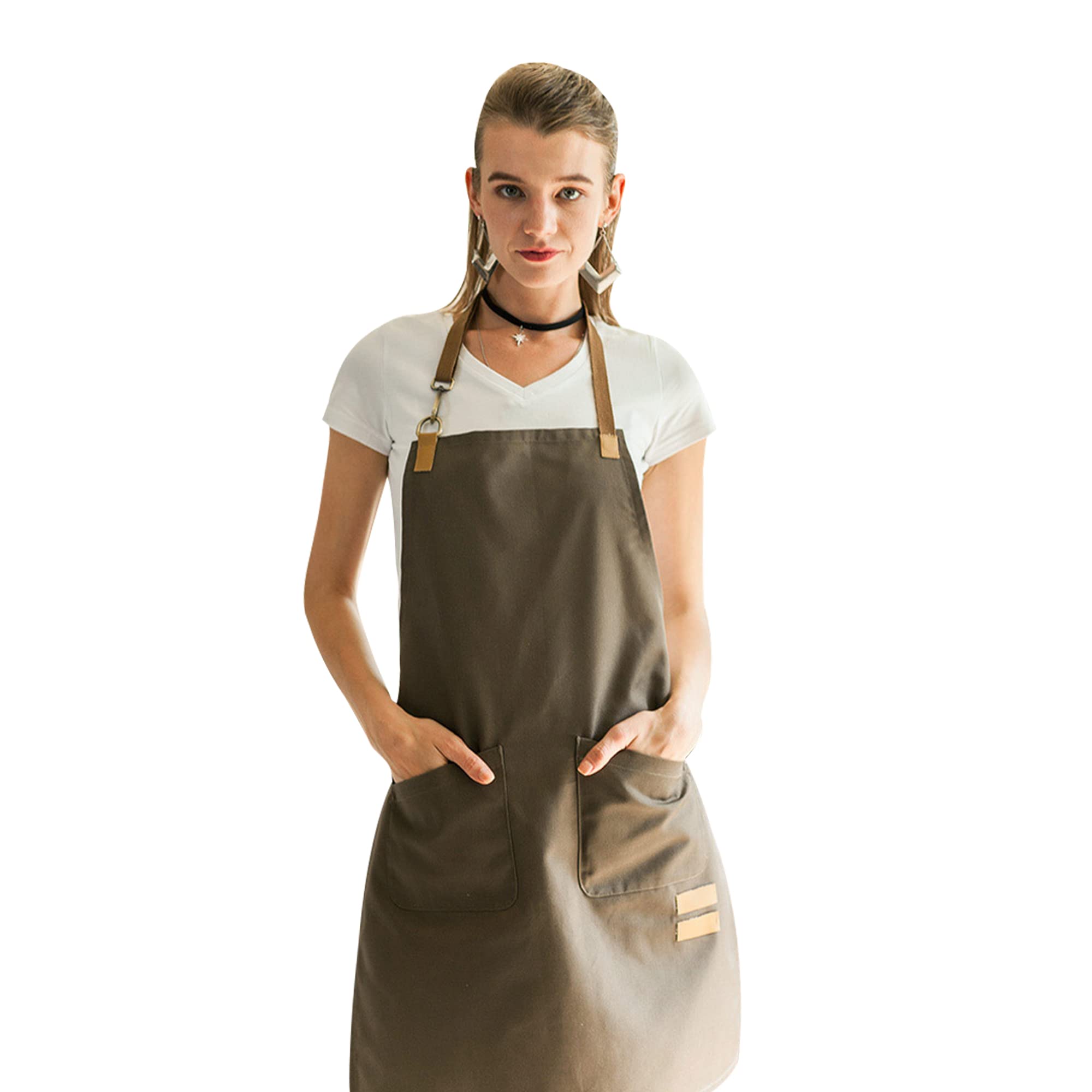 Durable Canvas Apron for Cooking, Woodworking & Welding - Heavy Duty Work Apron with Pockets - Perfect for Chefs, Craftsmen & DIY Projects