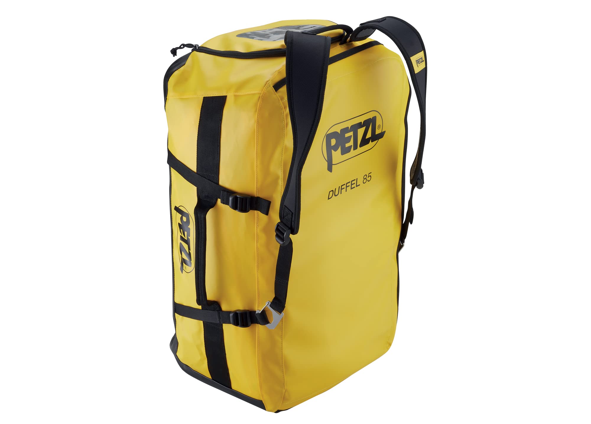 Petzl 85L Black Duffel Backpack - Durable Equipment Bag for Hiking, Camping & Travel - Water-Resistant Gear Storage for Outdoor Adventures
