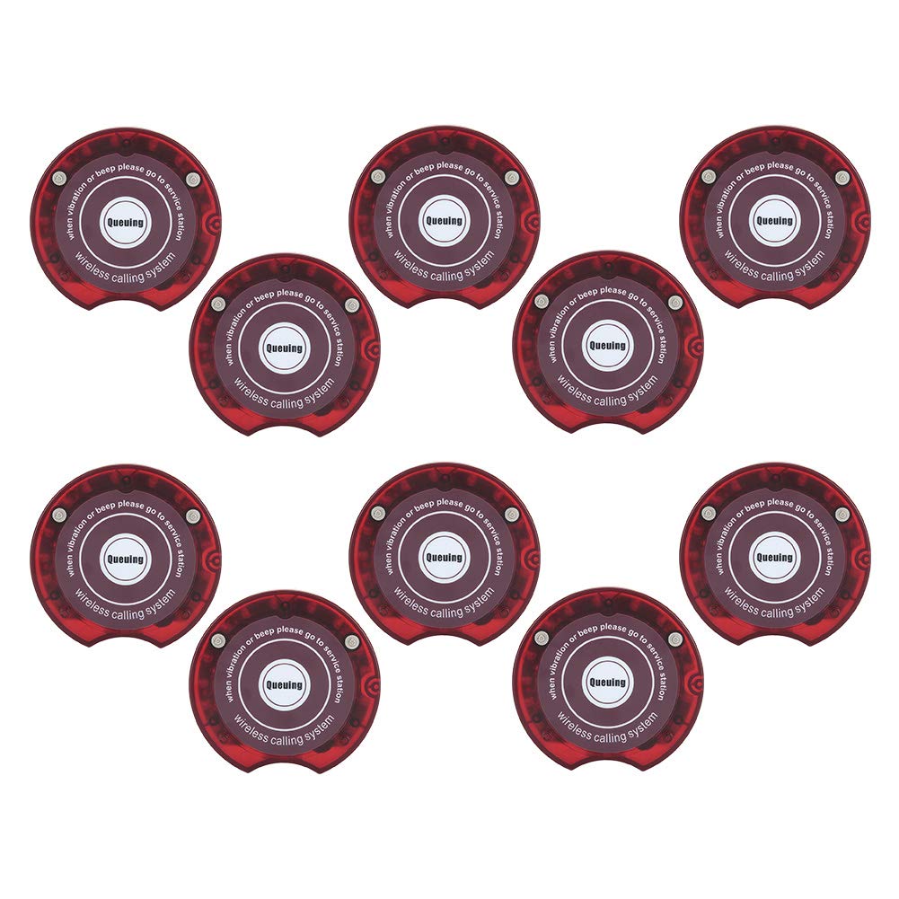 10-Pack Wireless Pager System for Restaurants - Long Range SU-668 Guest Paging & Queuing Alert Buzzer - Ideal for Dining, Retail, and Hospitality Businesses