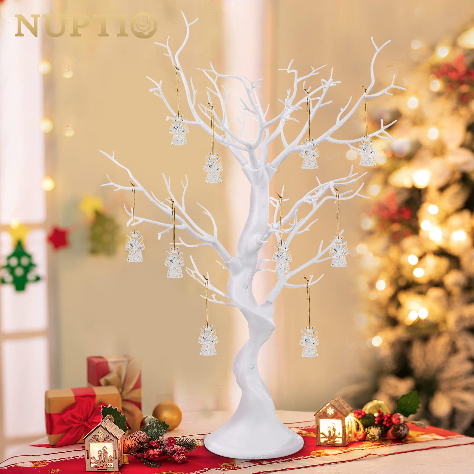 30 Inch White Artificial Manzanita Christmas Tree Branches - 2 Pack Wedding Centerpiece for Tables, Holiday & Christmas Decorations - Perfect for Weddings, Parties, Home & Office Decor