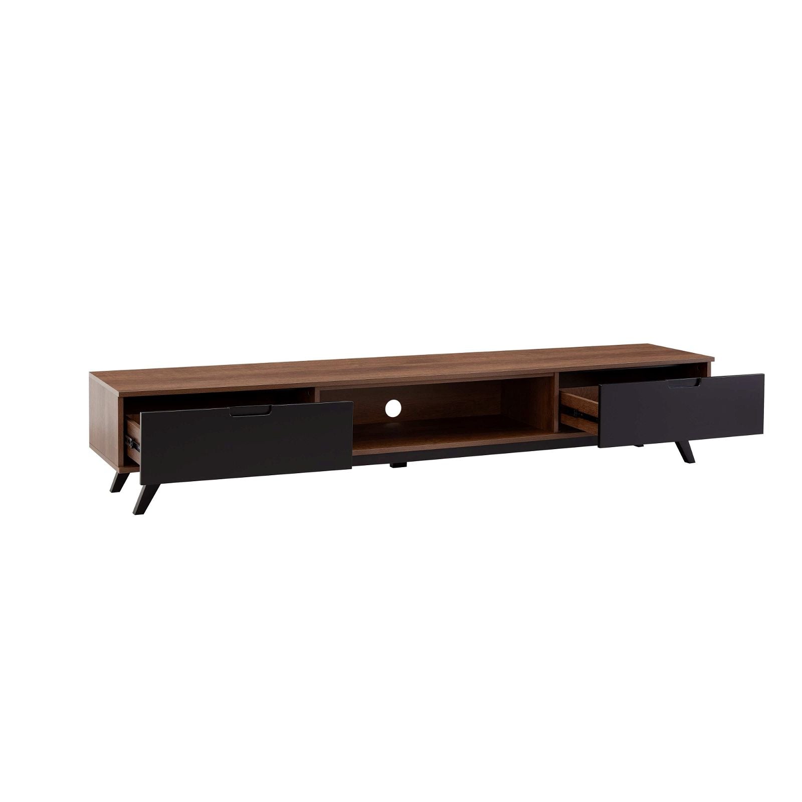 Tauris NOVA LL Entertainment Unit in Dark Oak - Modern TV Stand for Living Room, Home Theater & Media Storage