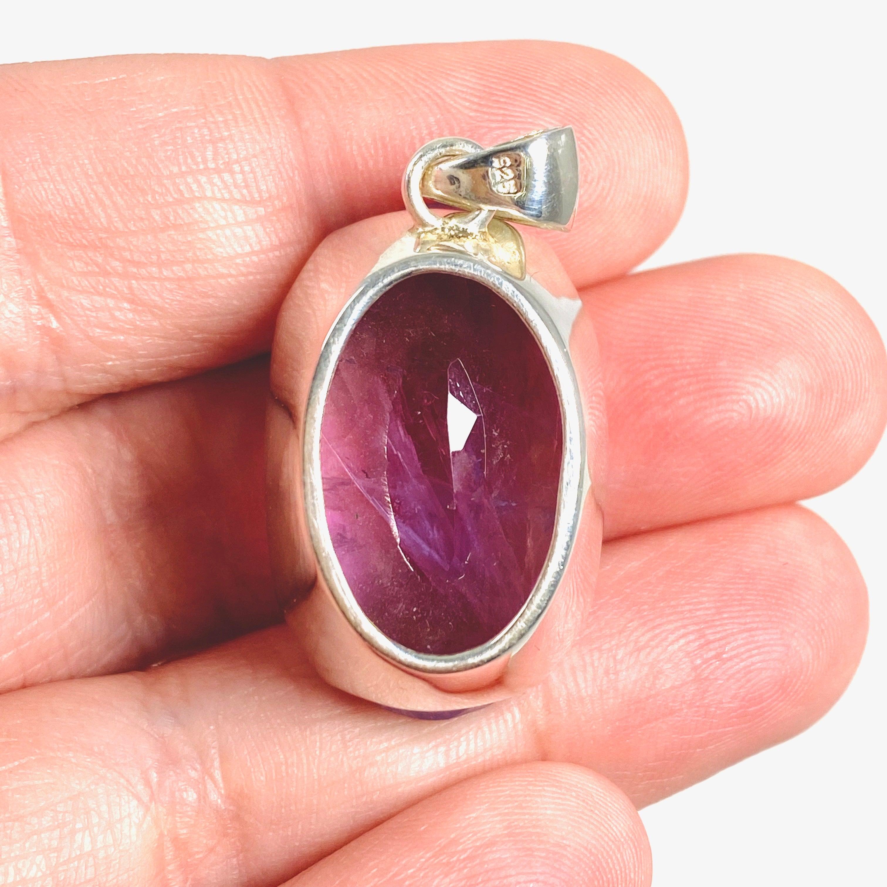 Natural Ametrine Oval Faceted Pendant Necklace KPGJ3380 - Elegant Jewelry for Women, Gift for Her, Perfect for Parties & Special Occasions