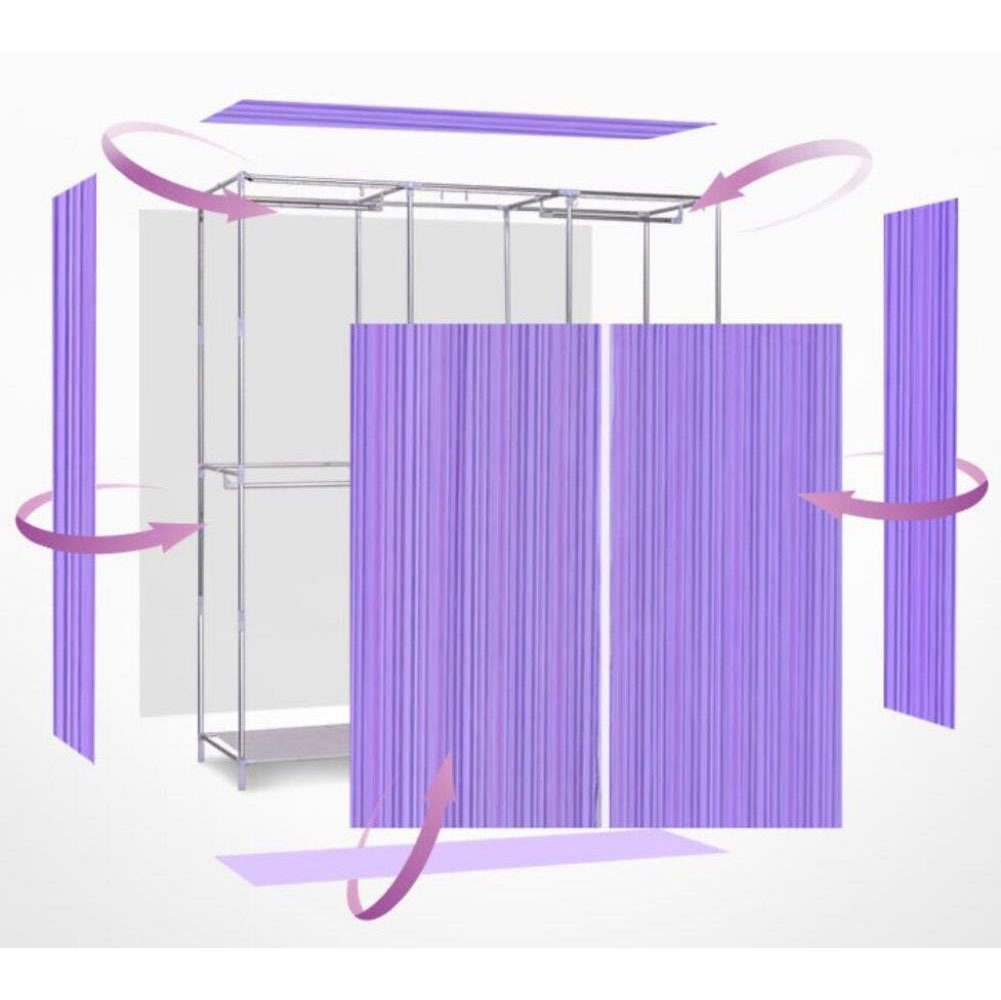 Foldable Non-Woven Fabric Clothes Storage Rack - Portable Wardrobe Organizer for Closet & Home Decor (63