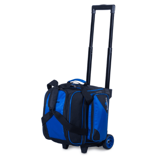 Brunswick Zone Single Roller Blue Bowling Bag - Durable & Lightweight for League Play & Practice | Perfect for Men, Women & Youth Bowlers | Fits Bowling Shoes & Accessories