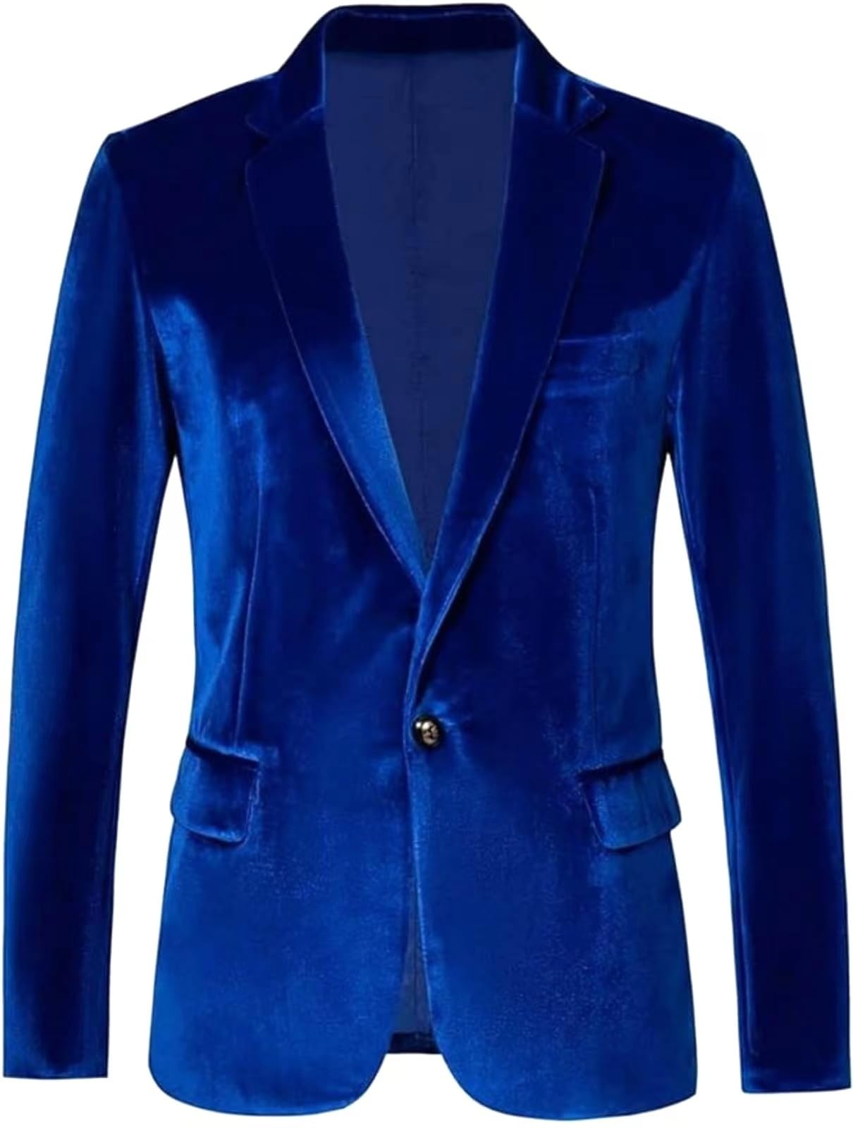 RONGKAI Men's Velvet Blazer Slim Fit Formal Suit Jacket for Wedding, Prom, Dinner Party - Elegant Evening Wear & Special Occasion Outfit