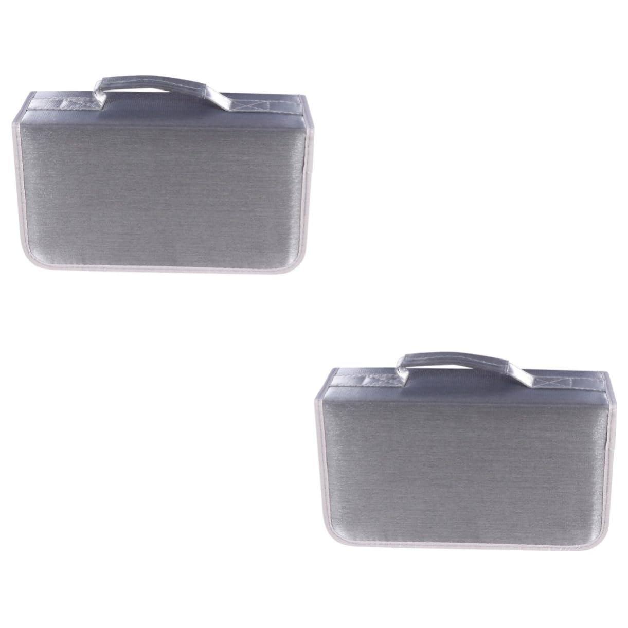 PartyKindom 2-Piece 128-Capacity Heavy Duty CD/DVD Storage Case with Zipper - Portable Organizer for DVDs, CDs, Games & Media - Perfect for Home, Office, Travel & Party Storage Solutions