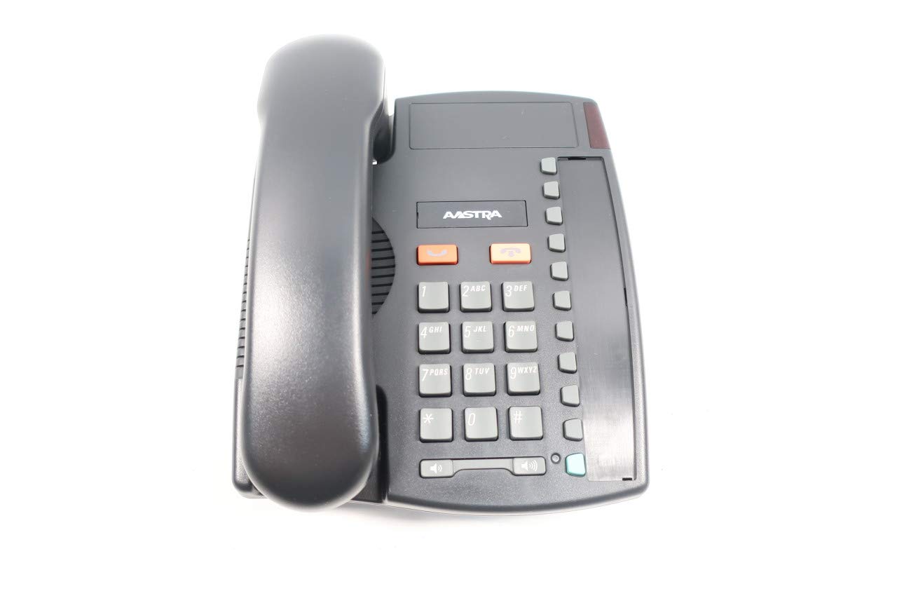AASTRA 9110 Analog Desk Telephone - Charcoal Black Corded Landline Phone for Home & Office Use