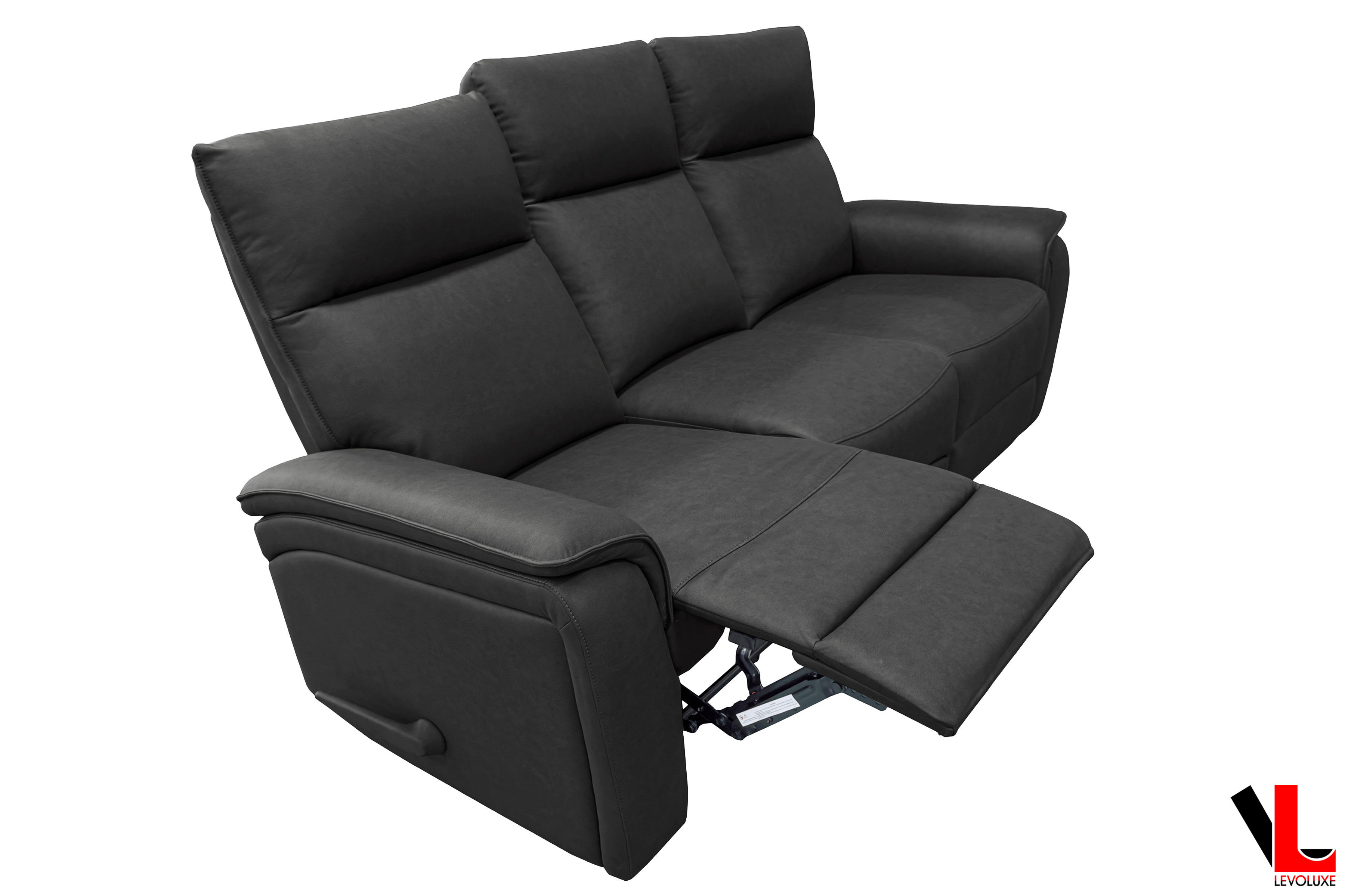 Sereno 2-Piece Reclining Sofa and Loveseat Set in Jaxxon Smoke Gray - Modern Living Room Furniture for Relaxing & Entertaining