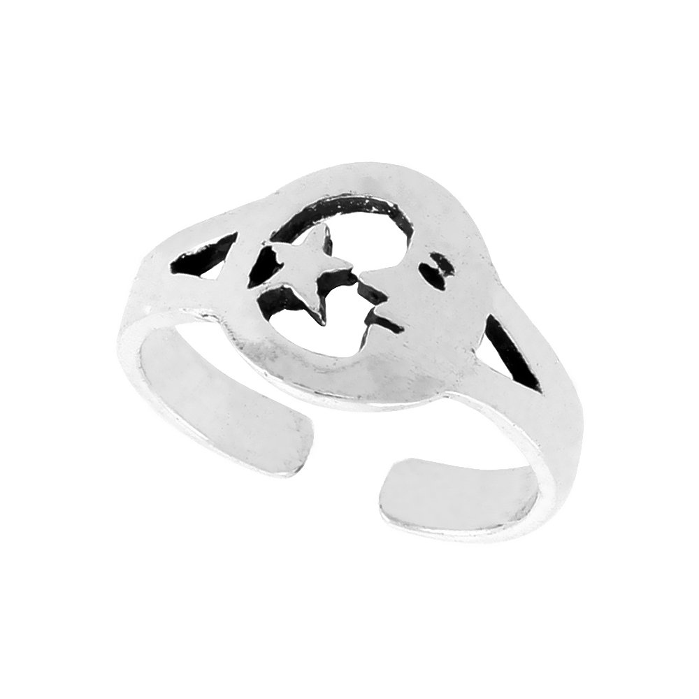 Sterling Silver Adjustable Open Toe Rings for Women and Girls - Elegant Foot Jewelry for Beach, Summer & Special Occasions