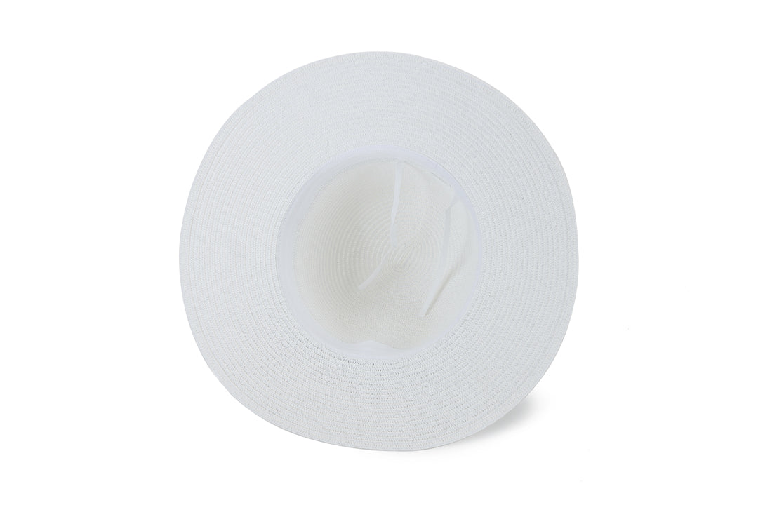 Elegant White Coral Blue Orchid Hat - Stylish Floral Headwear for Women, Perfect for Weddings, Garden Parties & Summer Outings