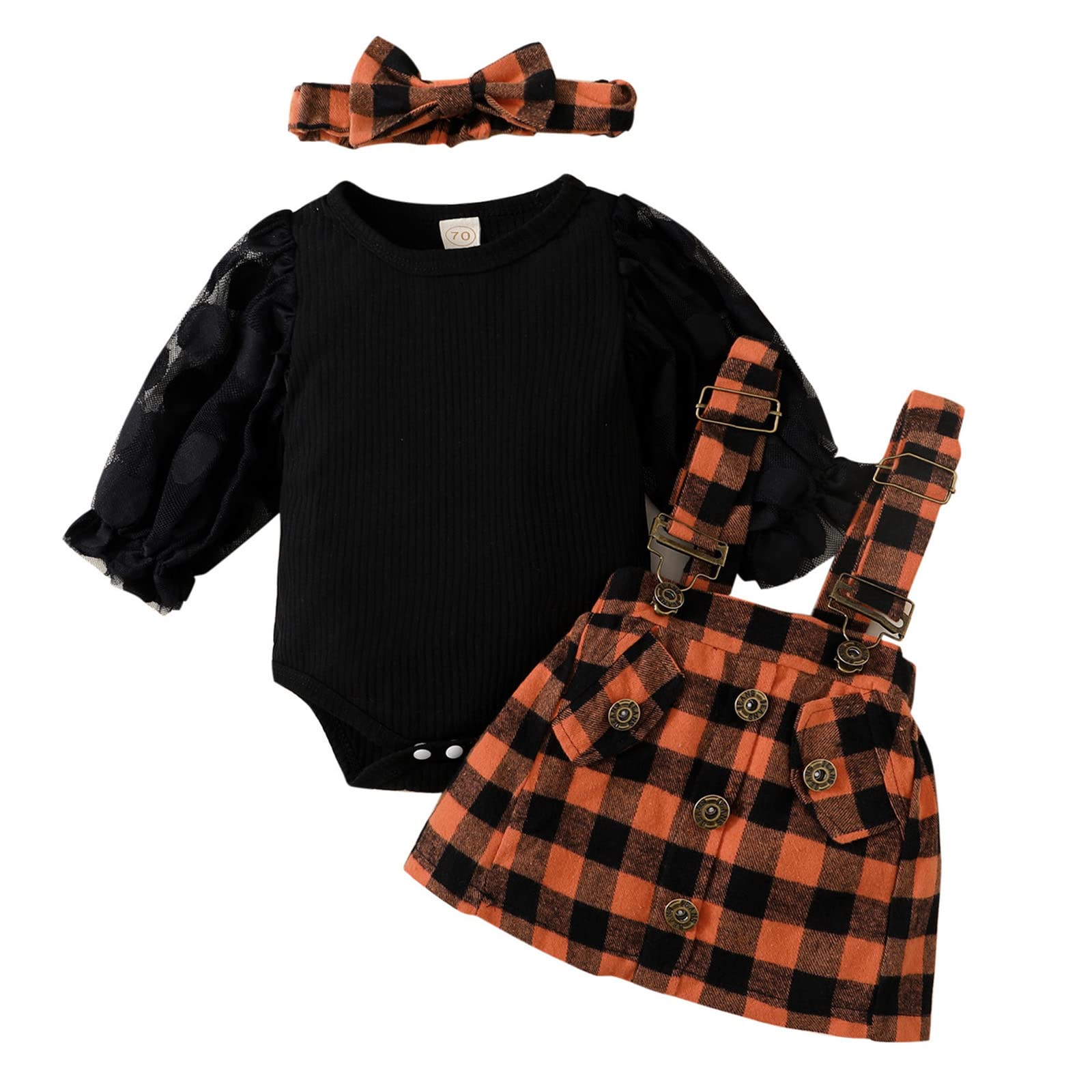 Adorable Newborn Baby Girl Outfit Set - Bubble Romper, Shirt, Skirt & Headband 2Pcs | Perfect for Photoshoots, Birthday Parties & Special Occasions