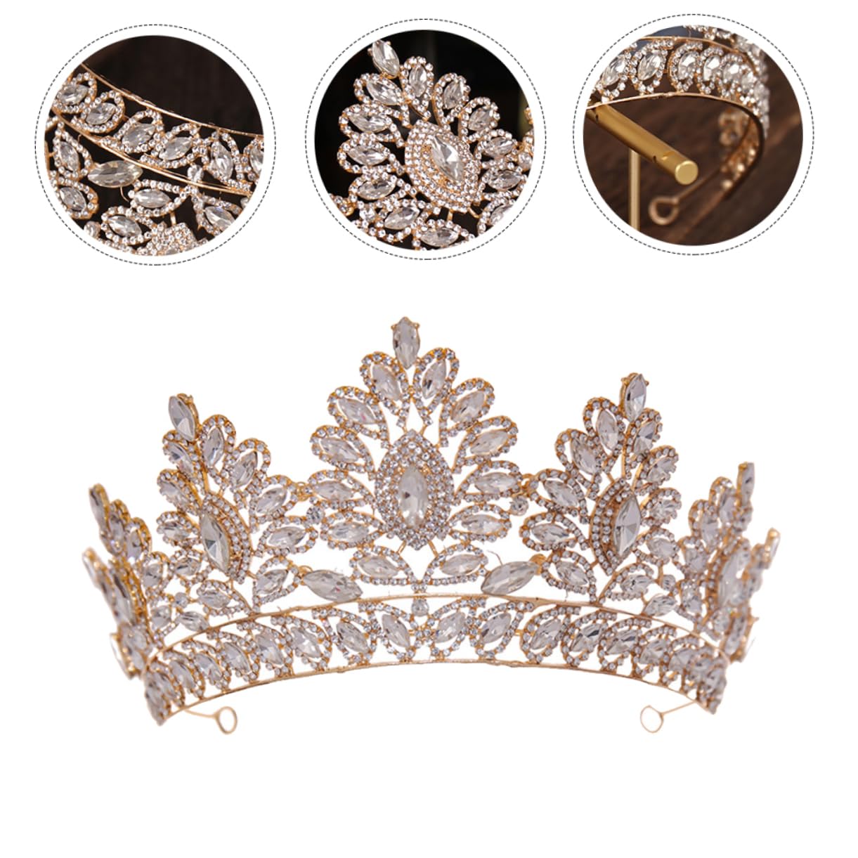 Beavorty Crystal Tiara Crown Headband - Elegant Bridal Wedding Hair Accessories for Bride, Prom, Parties & Special Occasions | Perfect for Weddings, Pageants, Dances & Formal Events