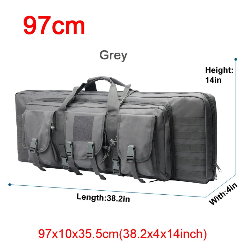 Tactical Double Rifle Case - Durable Waterproof Gun Bag for Hunting & Shooting Range - Perfect for Outdoor Adventures & Firearm Storage