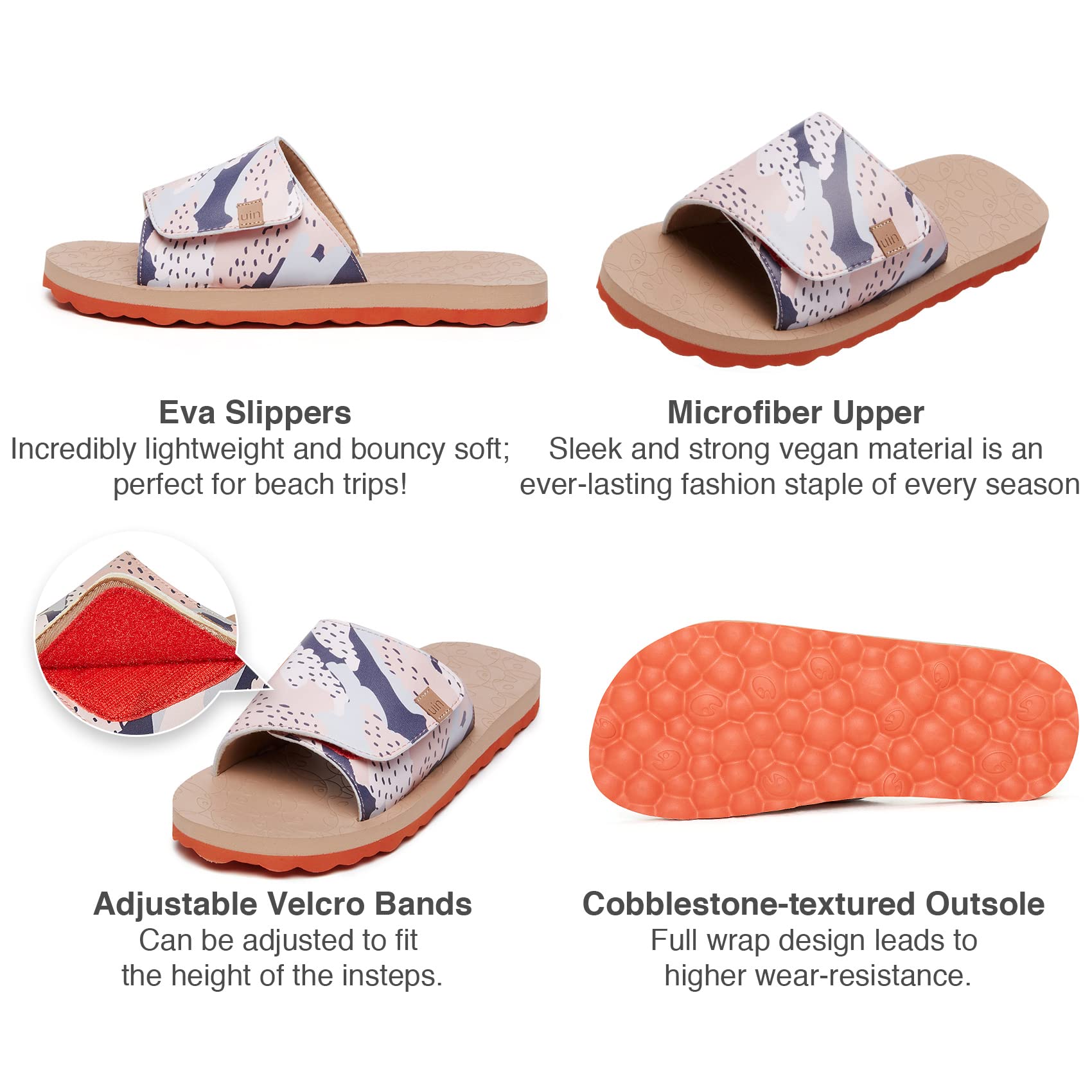 UIN Women's Flip Flops - Comfortable Non-Slip Thong Sandals for Beach, Summer & Travel - Hand-Painted Art Design - Perfect for Pool, Vacation & Casual Wear