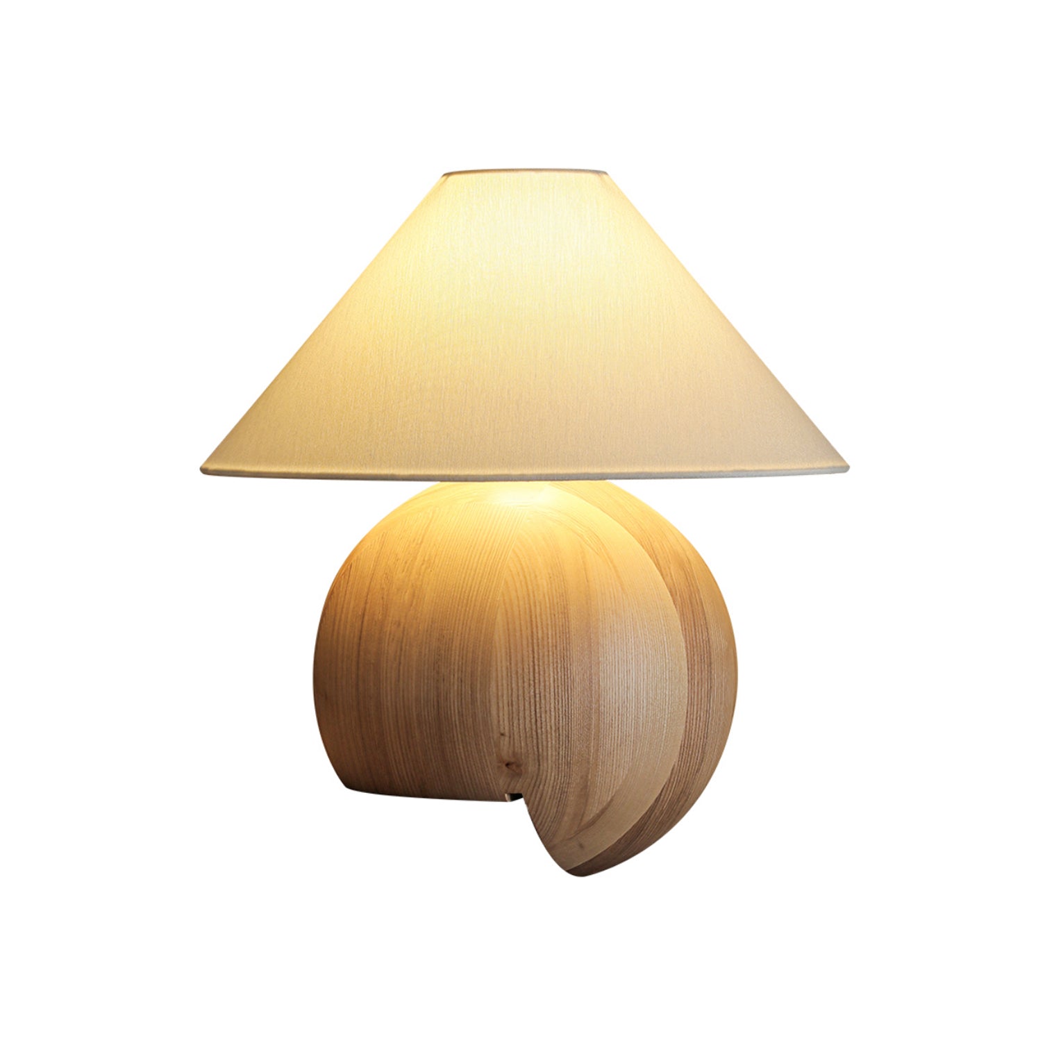 Modern Wooden Corner Log Table Lamp - Rustic Home Decor for Living Room, Bedroom & Office - Warm Ambient Lighting for Cozy Spaces