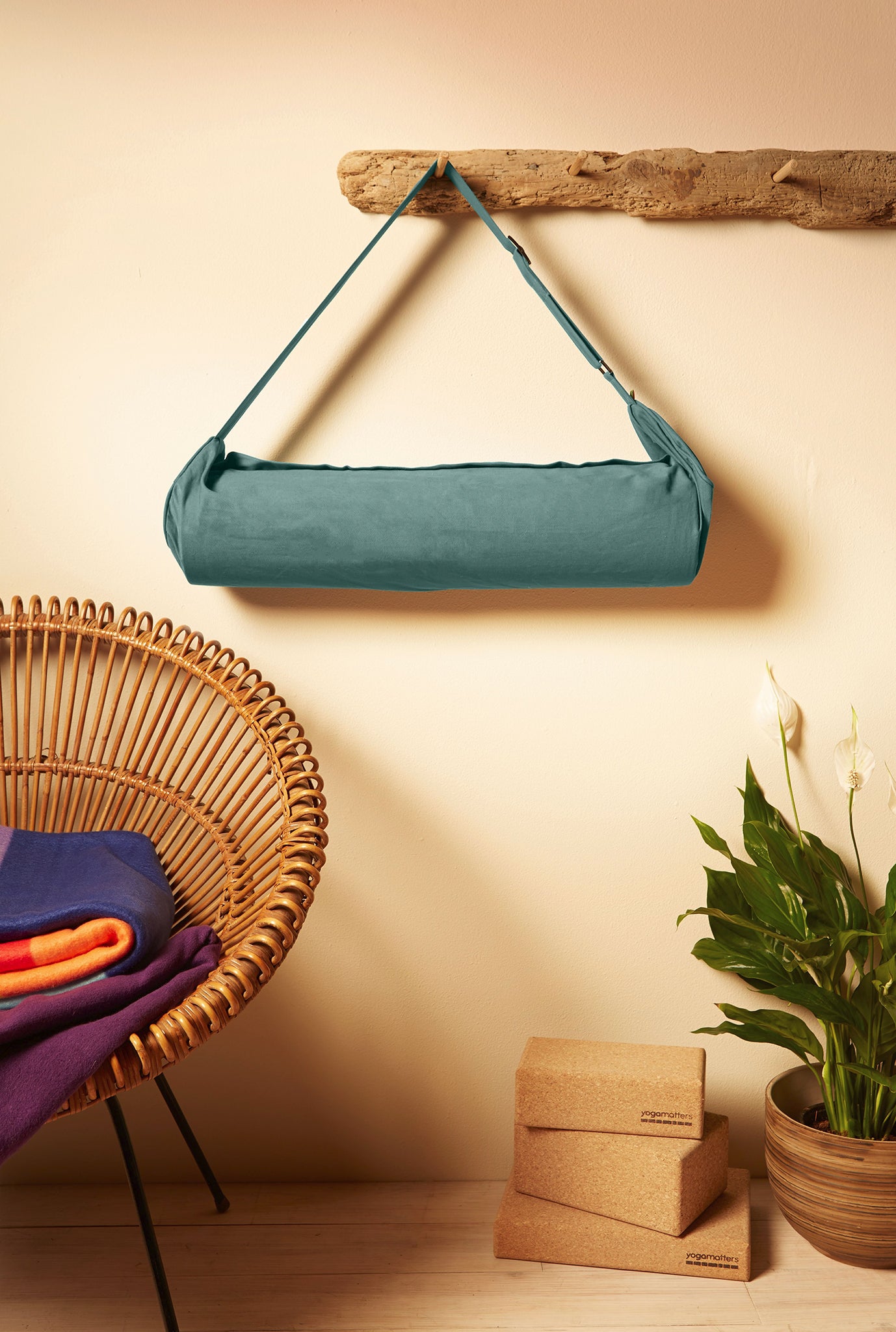 Organic Cotton Zip Up Yoga Bag for Women & Men - Eco-Friendly Yoga Mat Carrier with Pockets - Perfect for Gym, Studio & Travel