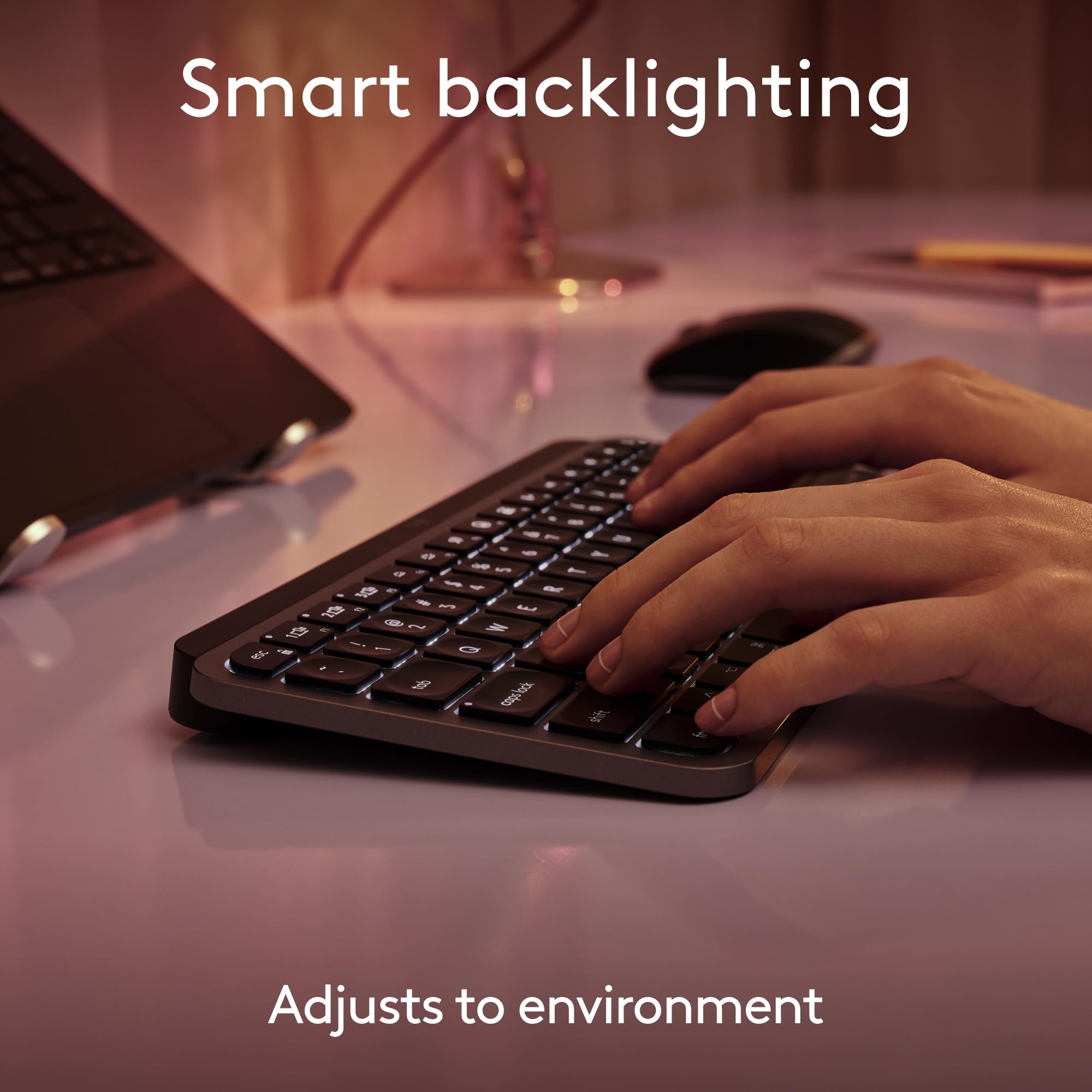 Logitech MX Keys Mini Wireless Keyboard for Mac - Compact Bluetooth Backlit Keyboard with USB-C, Tactile Typing | Compatible with MacBook Pro, Air, iMac, iPad (Space Gray) | Perfect for Home Office, Remote Work & Productivity