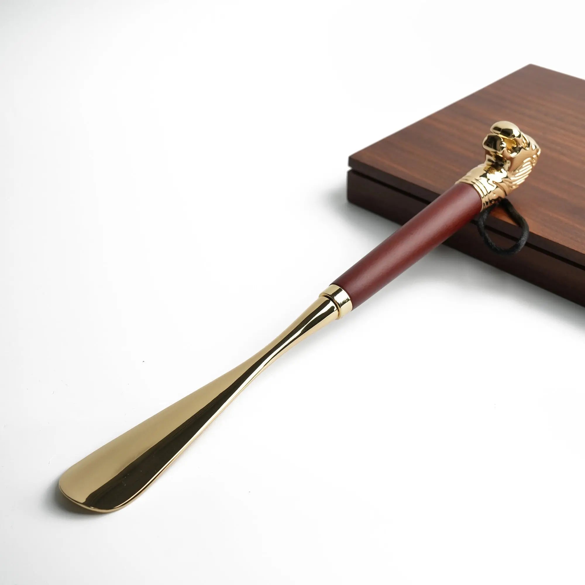 FootFitter Classic 21 Medium Shoe Horn with Wooden Handle - Long Shoehorn for Easy Slip-On, Perfect for Men, Women & Seniors - Great for Dress Shoes, Boots & Tight-Fitting Footwear
