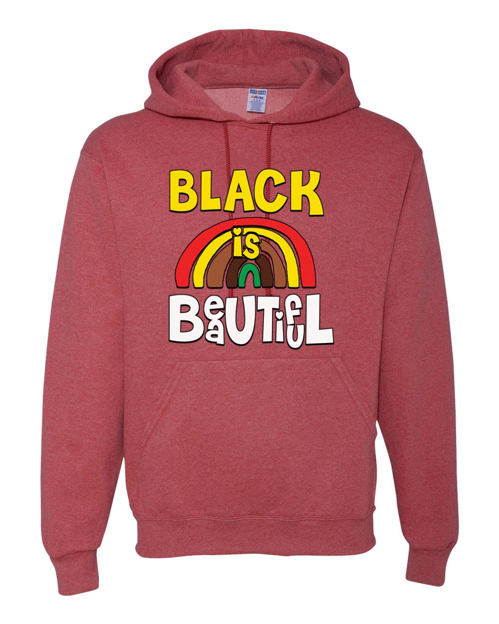 Wild Bobby Black is Beautiful Black Pride Unisex Graphic Hoodie Sweatshirt - Black Empowerment Apparel for Men & Women - Perfect for Casual Wear, Street Style & Social Justice Events