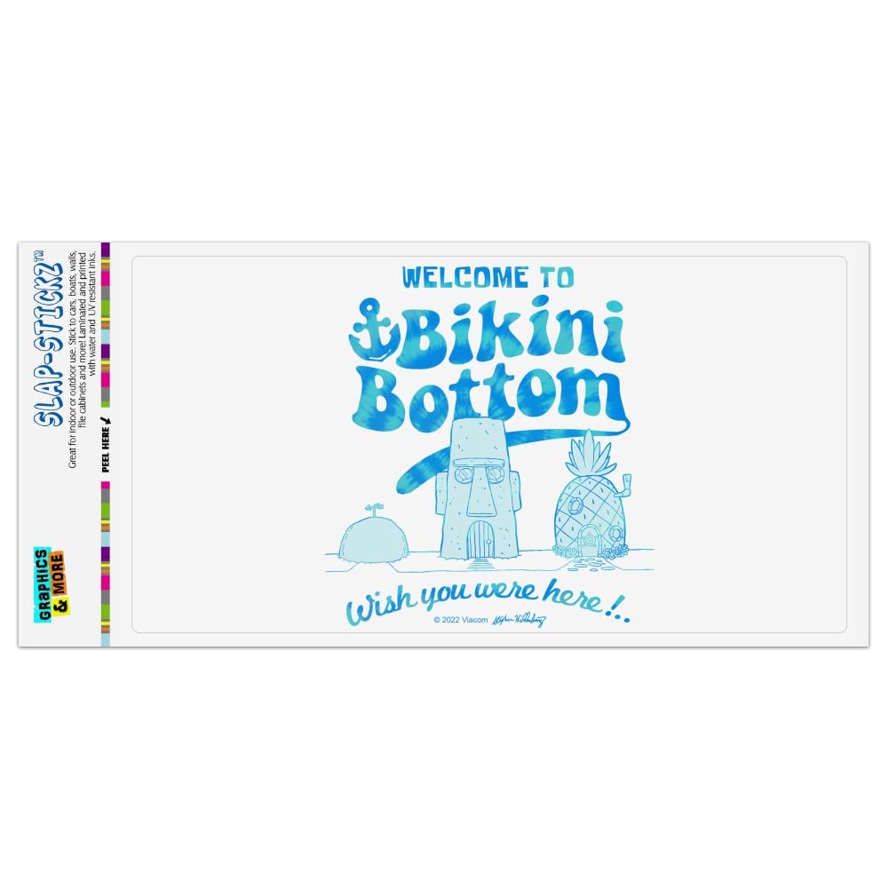 SpongeBob Bikini Bottom Welcome Car Decal - Funny Automotive Window Sticker & Bumper Decoration for Cars, Trucks, Laptops - Perfect for Nickelodeon Fans & Cartoon Lovers