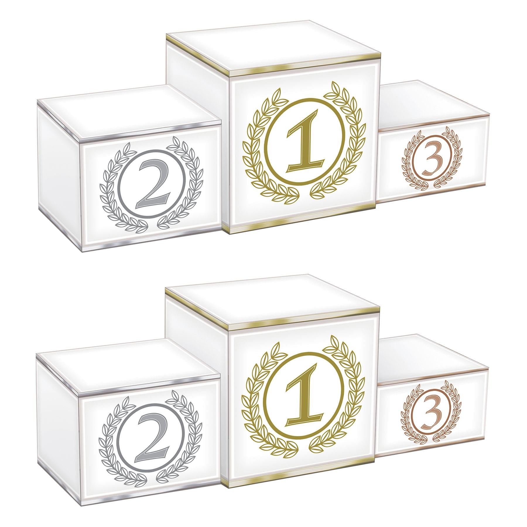 12 Pack Beistle 3D Podium Party Centerpieces - Bulk Party Decorations for Graduation, Birthday & Wedding Celebrations - Perfect for Table Decor, Photo Booths & Event Backdrops