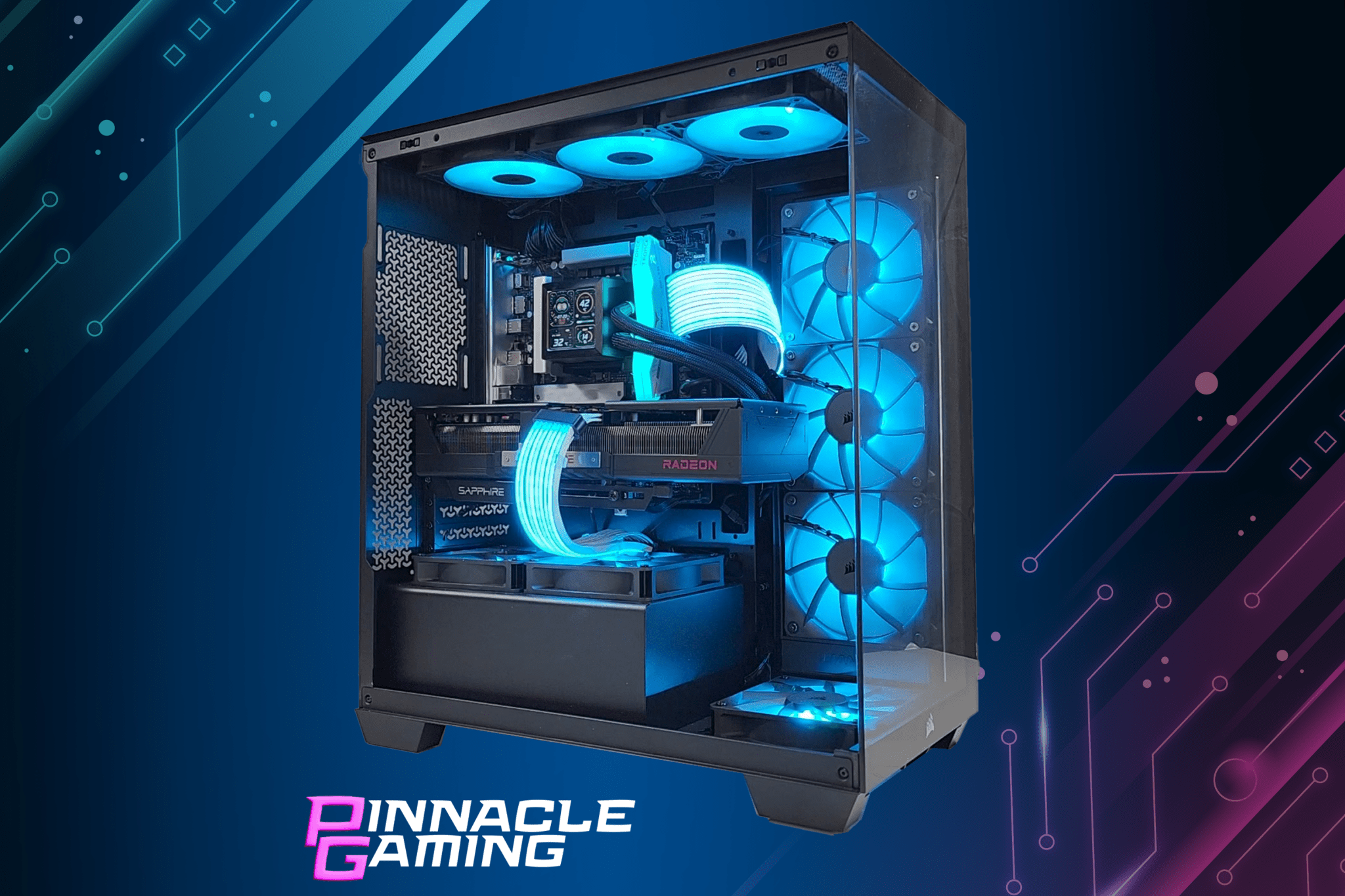 Custom Gaming Desktop PC - Lian Li Case, Corsair Components, Ultra 7 Processor, RTX 5060 GPU, 2TB SSD, 16GB DDR5 RAM, WiFi - Perfect for 4K Gaming & Streaming
