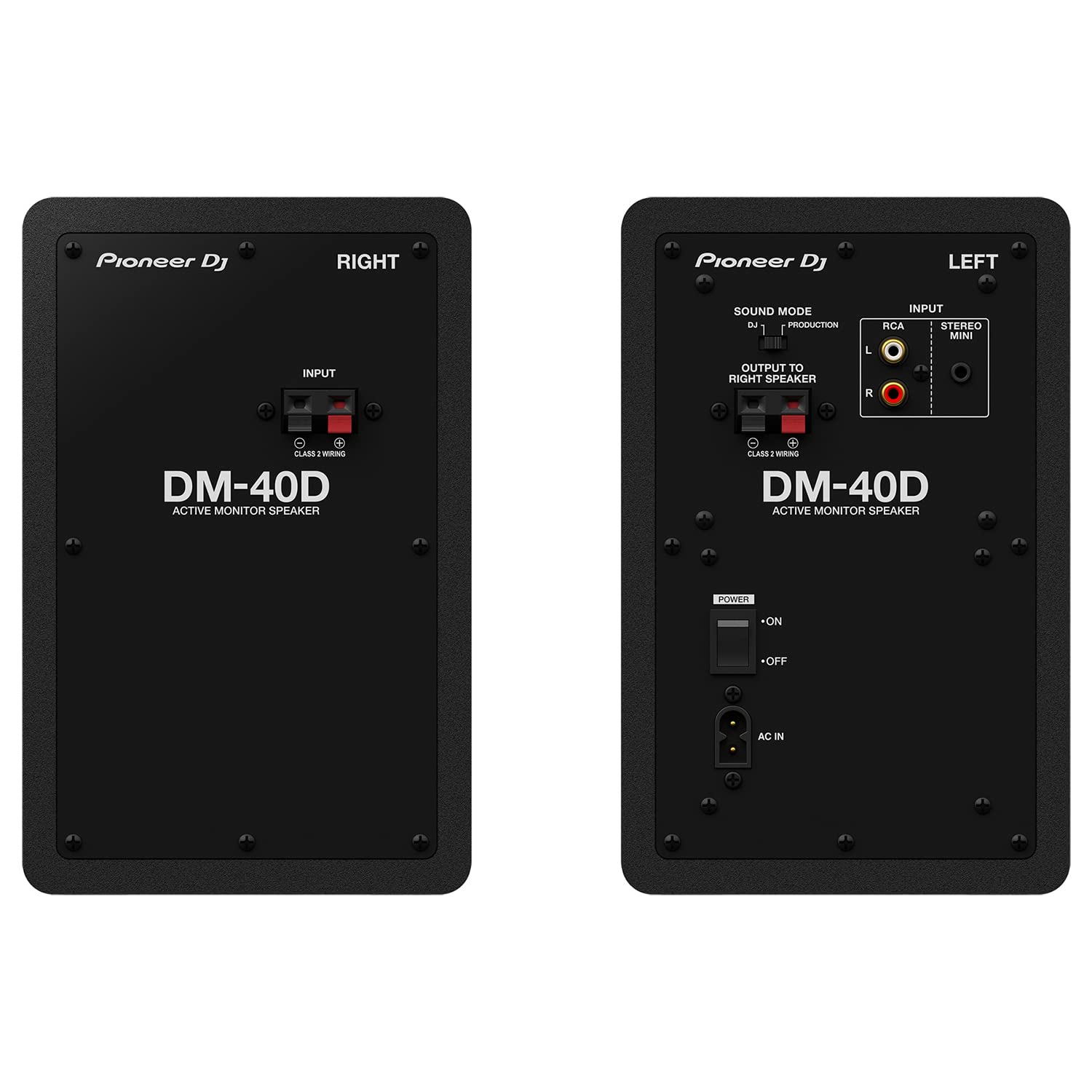 Pioneer DM-40D 4-inch Professional Desktop Studio Monitor Speakers (Pair) - Black | High-Quality Audio for DJs, Music Production & Home Entertainment
