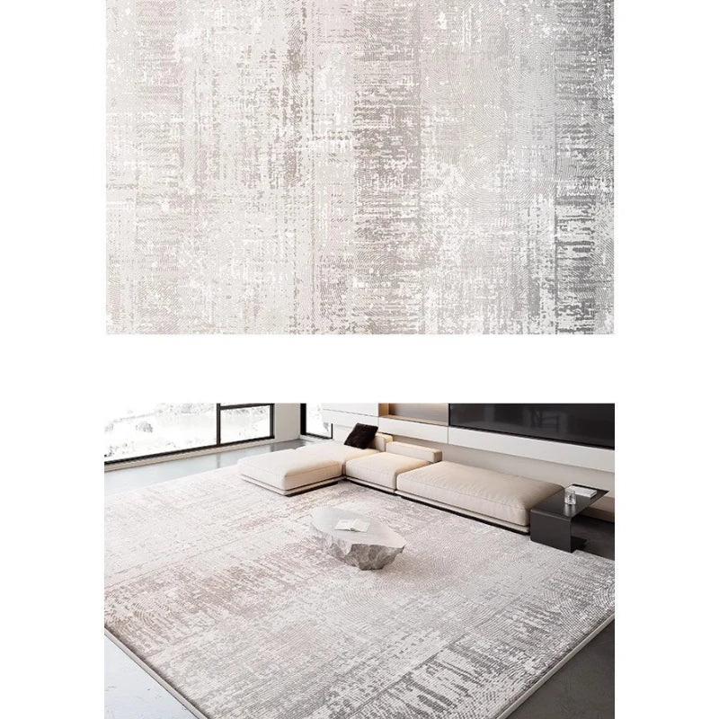 Chanel Velvet Abstract Geometric Waterproof Area Rug - Soft Non-Slip Living Room Carpet for Home Decor, Bedroom, Office