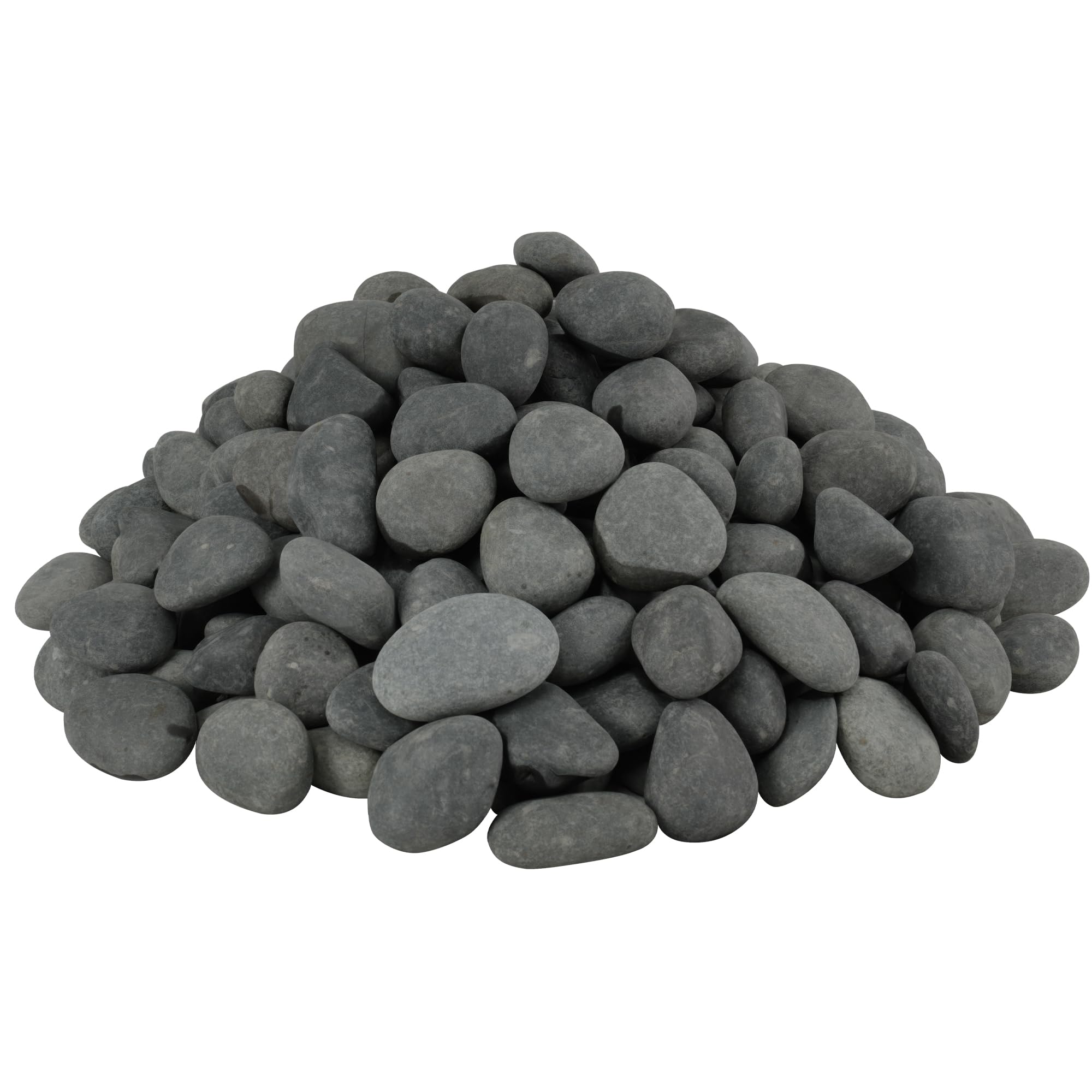 20lbs Natural Unpolished Black River Rocks Pebbles, 1-2 Inch Bulk Landscaping Stones for Garden Design, Fish Tank Decor, Flower Pot Drainage, Pathways & Backyard Decor - Premium Hand-Picked Decorative Stones for Outdoor & Indoor Use