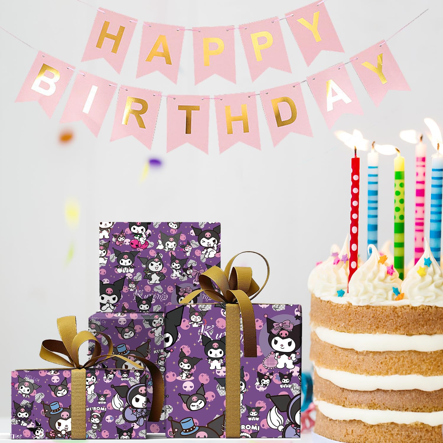 EYQQM 5-Pack Premium Kraft Gift Wrapping Paper 20