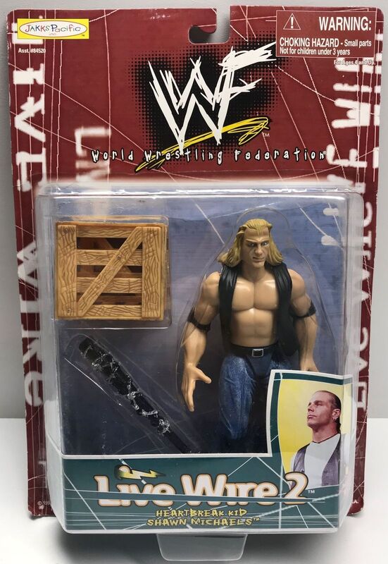 1999 WWF Jakks Pacific Live Wire Series 2 Heartbreak Kid Shawn Michaels Action Figure - Exclusive Collectible Wrestling Toy for Fans & Display