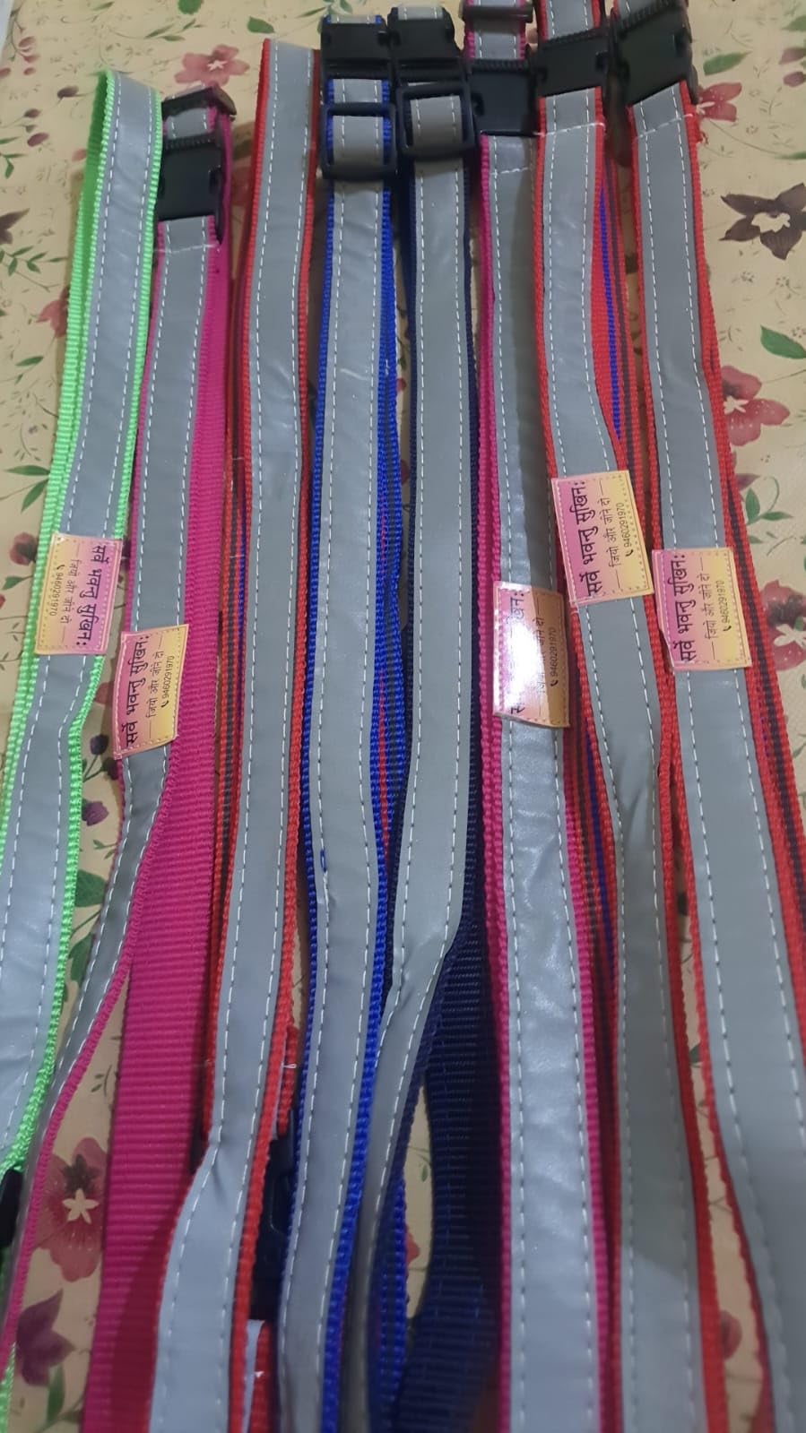 High Visibility Reflective Cow Collar - Adjustable & Easy to Use for Night Safety - 5 Pack Multicolor for Cattle, Livestock, and Farm Animals - Perfect for Pastures, Ranches, and Low Light Conditions