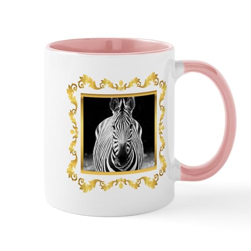 White/Pink Inside - Zebra Framed Mugs