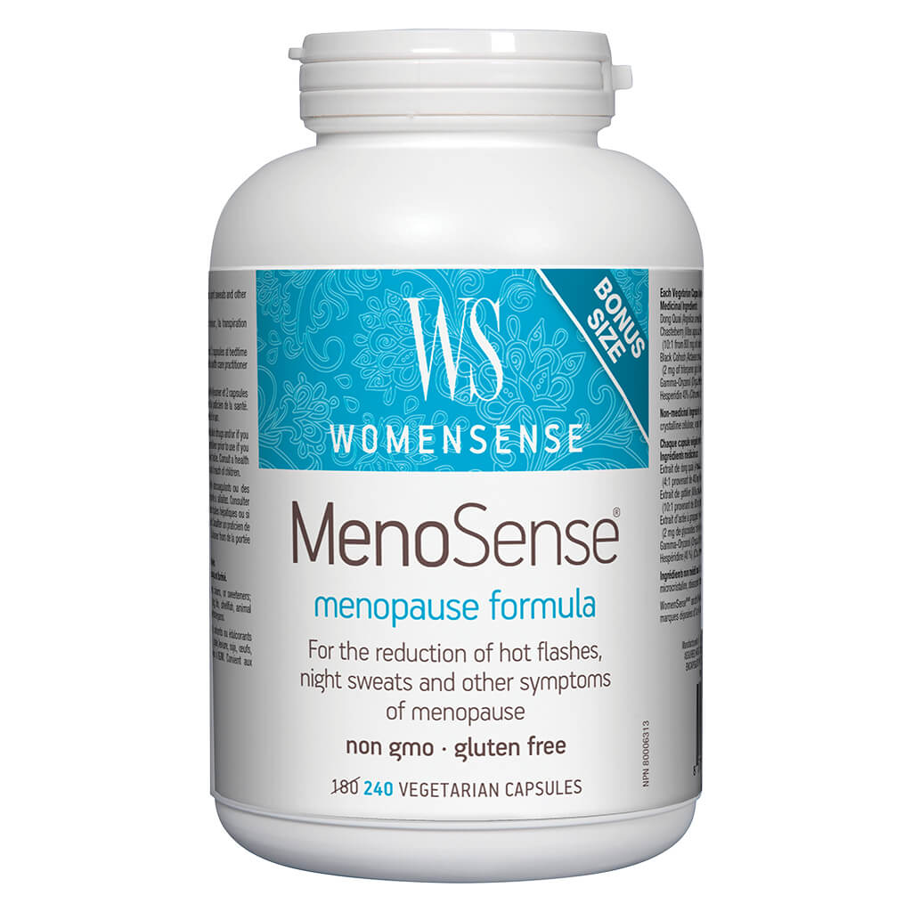 MenoSense Menopause Relief Supplement (Bonus Size) - Natural Hot Flash & Night Sweat Relief for Women, Supports Hormonal Balance & Mood - Perfect for Daily Use at Home or Work