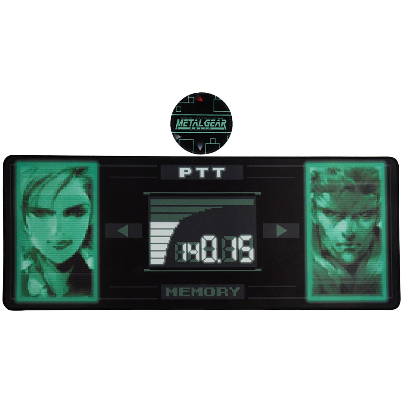 Metal Gear Solid XL Gaming Desk Pad & Coaster Set - Premium Mouse Pad & Drink Holders for PC Gamers & Office Workstations