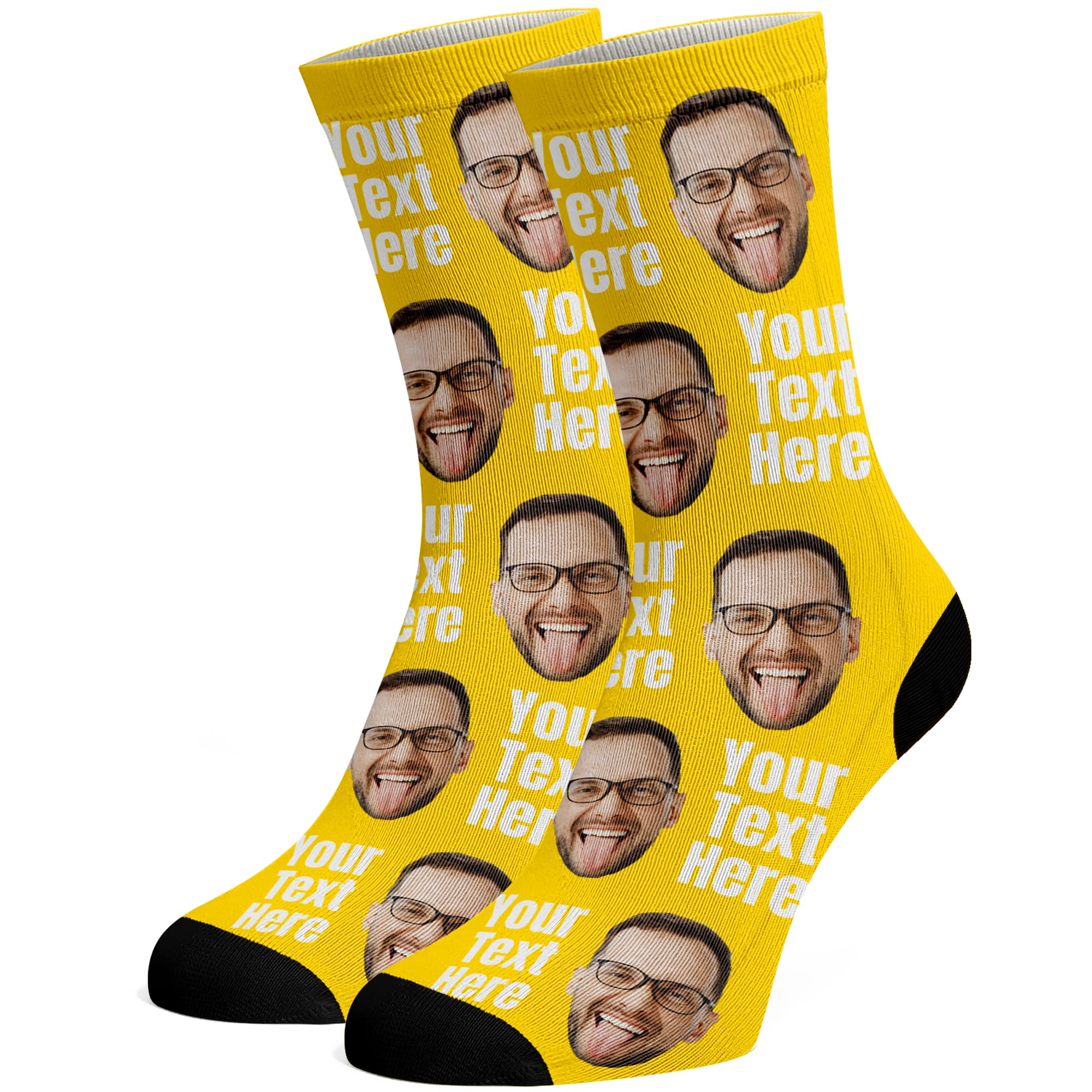Custom Face Socks - Funny Personalized Socks with Faces for Men & Women - Unique Gifts for Cat & Dog Lovers - Perfect for Birthdays, Christmas & Couple Gifts
