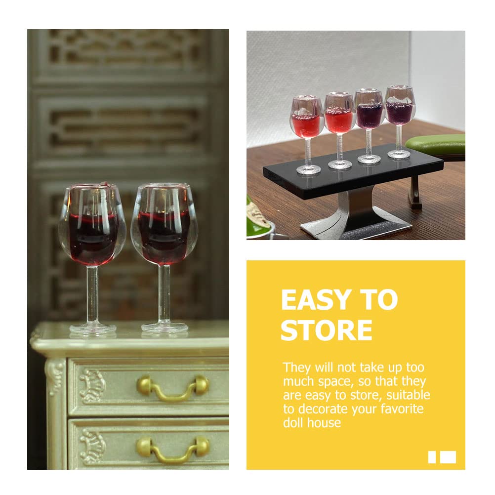 1:12 Scale Miniature Dollhouse Wine Glasses Set - 20 Pcs Tiny Champagne Glasses for Dollhouse Accessories | Perfect for DIY Miniature Crafts, Dollhouse Decor, and Model Scenes