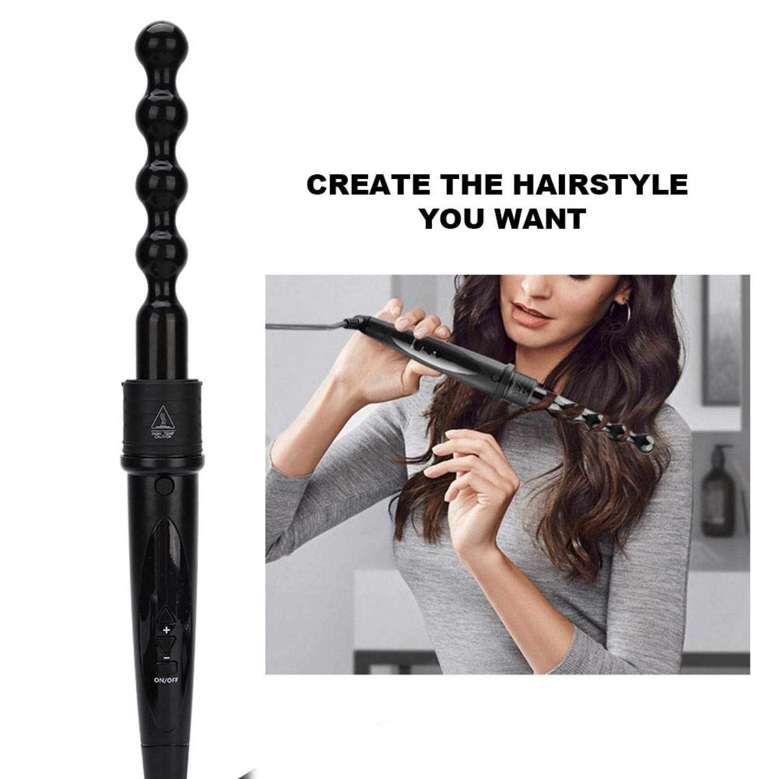 Adjustable Temperature Electric Hair Curler - Fast Heating Multi-Functional Styling Wand for Wavy & Curly Hair - Perfect for Home, Salon & Travel Use