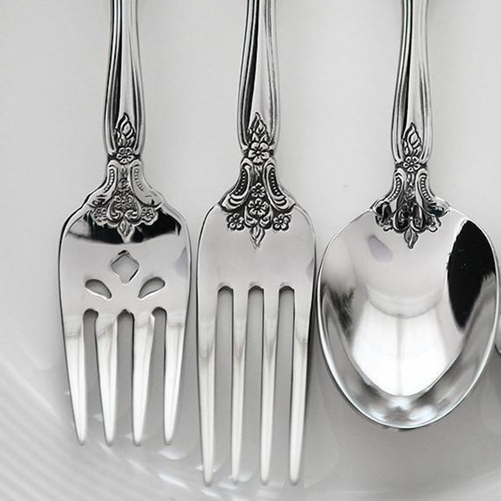 40-Piece Michelangelo Fine Flatware Set for 8 - Premium 18/10 Stainless Steel Silverware Set with Mirror Polish, Dishwasher Safe Cutlery Utensils - Perfect for Formal Dining, Weddings & Holiday Entertaining