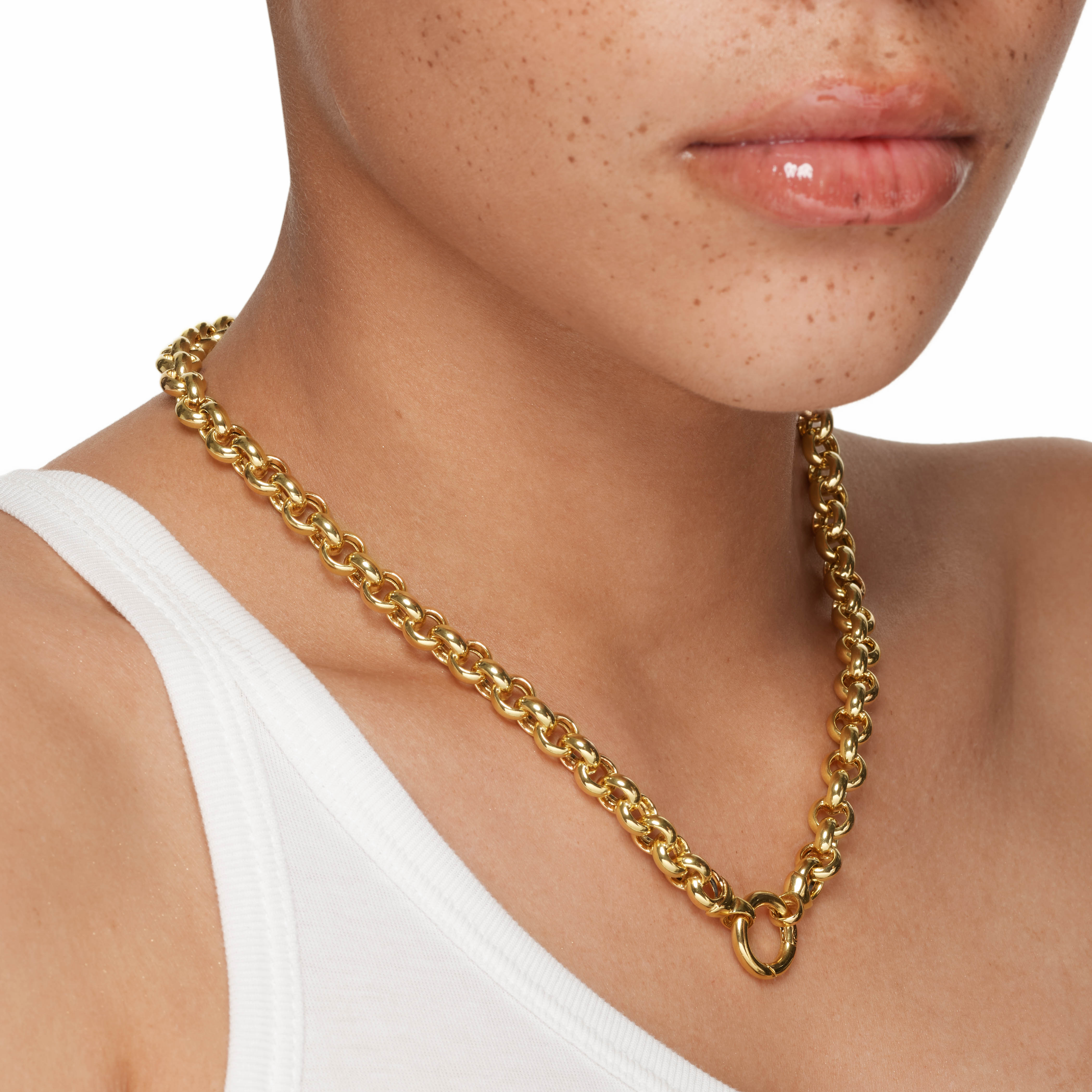 Belcher Chain Necklace in Gold - Elegant 14K Gold Plated Jewelry for Women - Perfect for Everyday Wear, Parties & Special Occasions