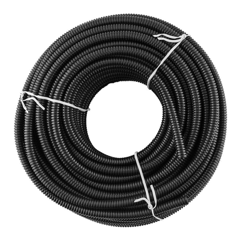 1/4 Inch OD Loom Wire - 100 Feet Flexible Conduit for Automotive, Home & Office Cable Management - Perfect for Organizing Wires in Cars, Desks & Electronics