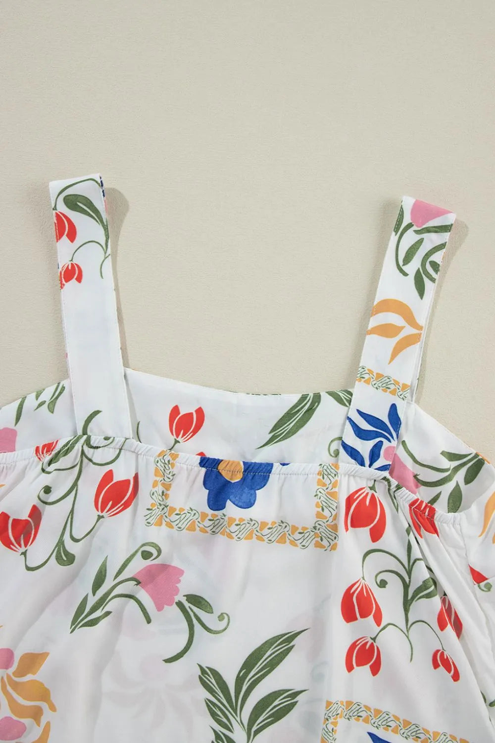 Stylish Floral Print Square Neck Resort Top & Pants Set - Perfect for Beach Vacations, Summer Getaways and Tropical Holidays