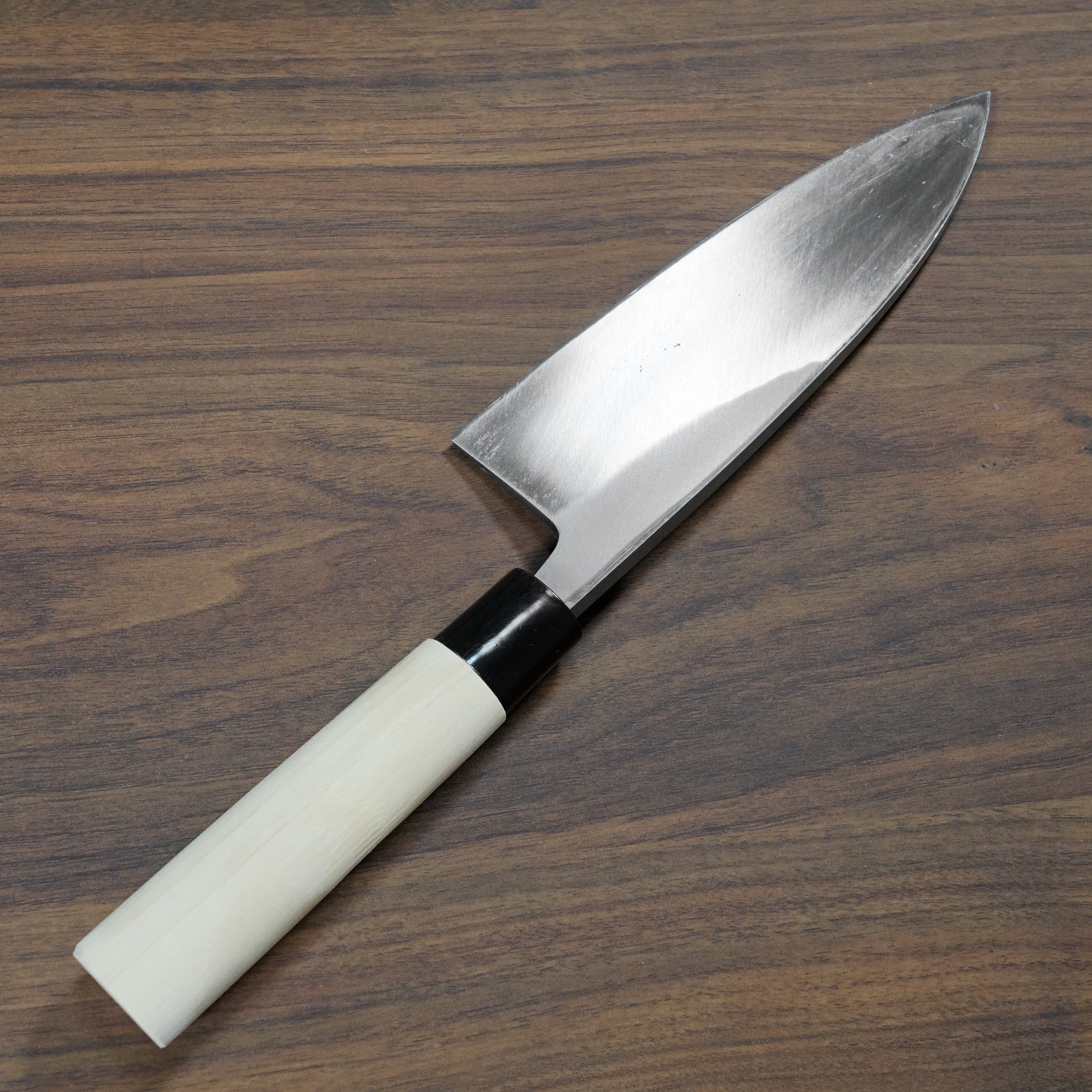 Premium Japanese Shirogami White #2 Deba Knife 180mm - High Carbon Steel Sushi & Fish Fillet Knife for Professional Chefs & Home Cooking