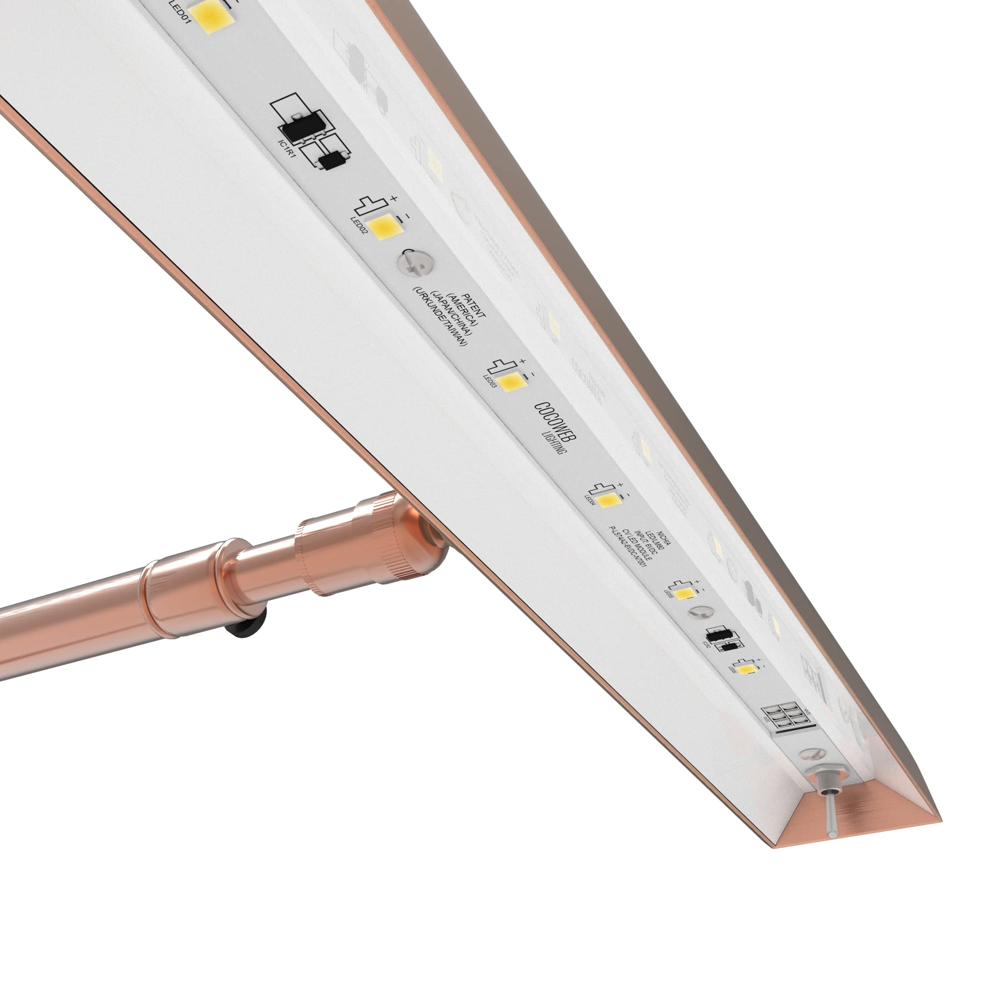 Cocoweb 14 Inch Rose Gold LED Picture Frame Light with Plug-in Adapter - Perfect for Displaying Art, Photos & Memorabilia in Living Rooms, Bedrooms & Offices