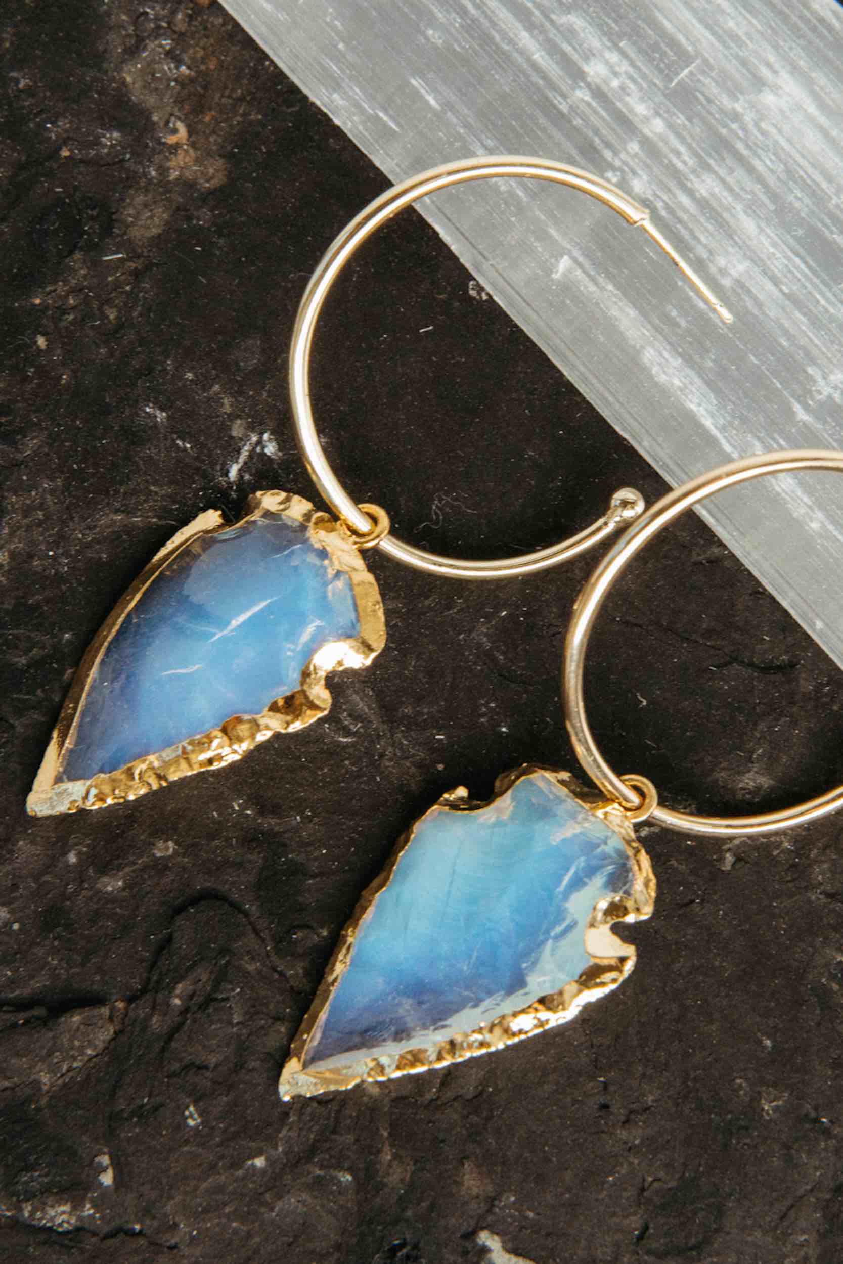 Purity Opalite Mini Gold Hoop Earrings - Dainty & Elegant Jewelry for Women, Perfect for Everyday Wear, Parties & Gifts