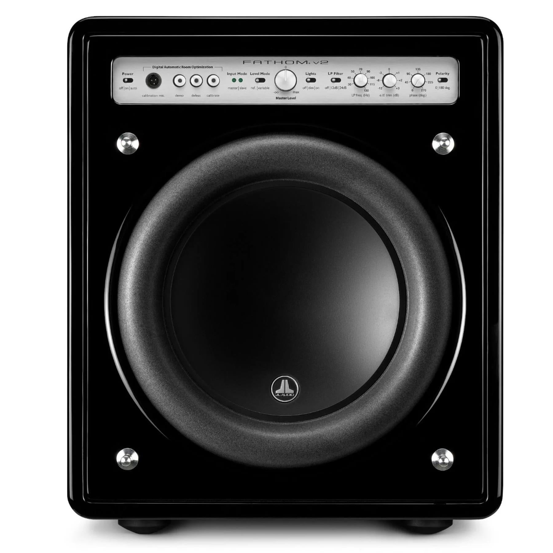 JL Audio Fathom f110v2 GLOSS 10-Inch Powered Subwoofer - High-Performance Home Theater & Car Audio Bass System for Movies, Music & Gaming