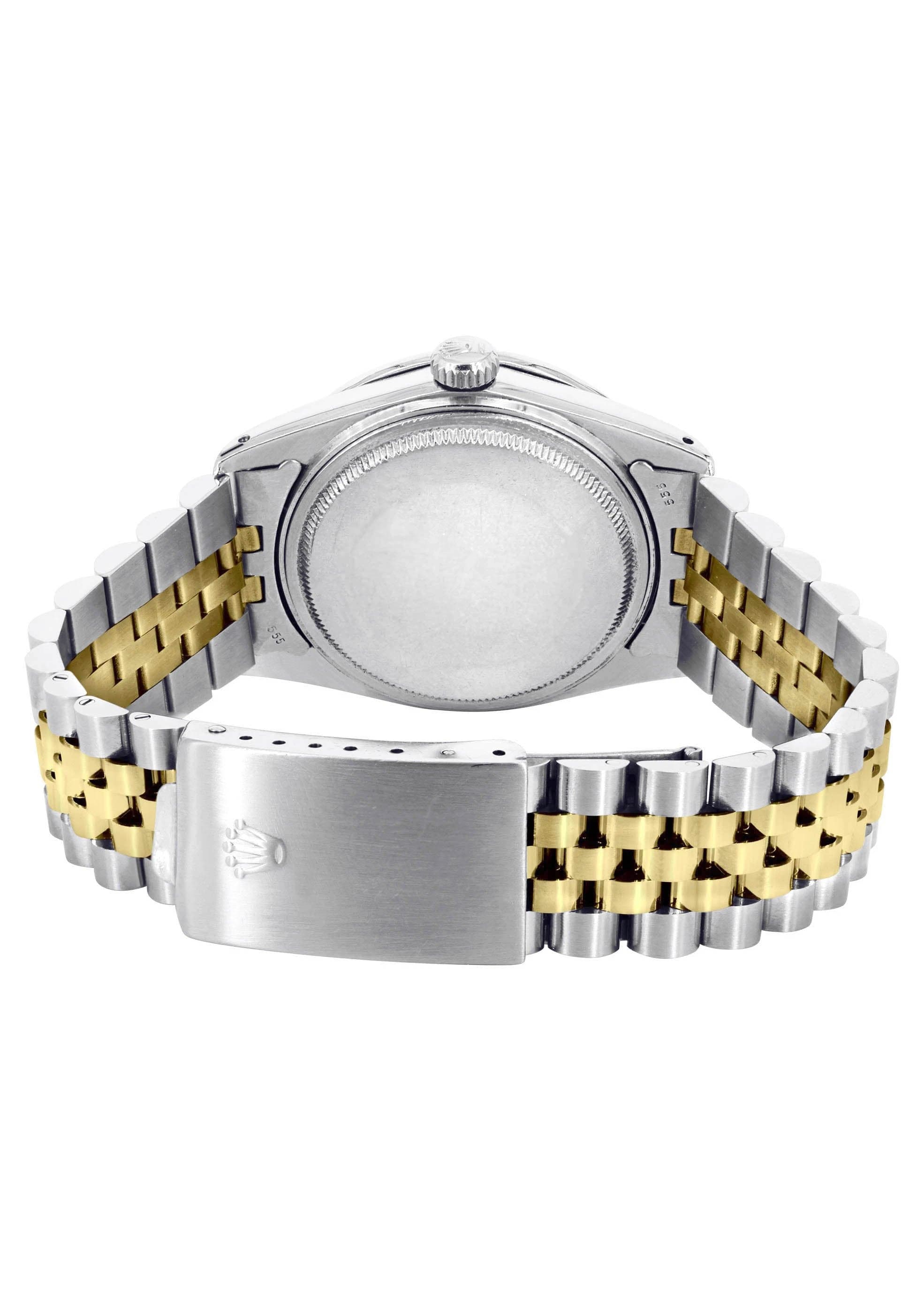 Luxury Diamond Gold Rolex Watch for Women - 36mm Roman Numeral Dial | 4.25 Carat Two-Row Bezel | Jubilee Band | Perfect for Special Occasions & Gifts
